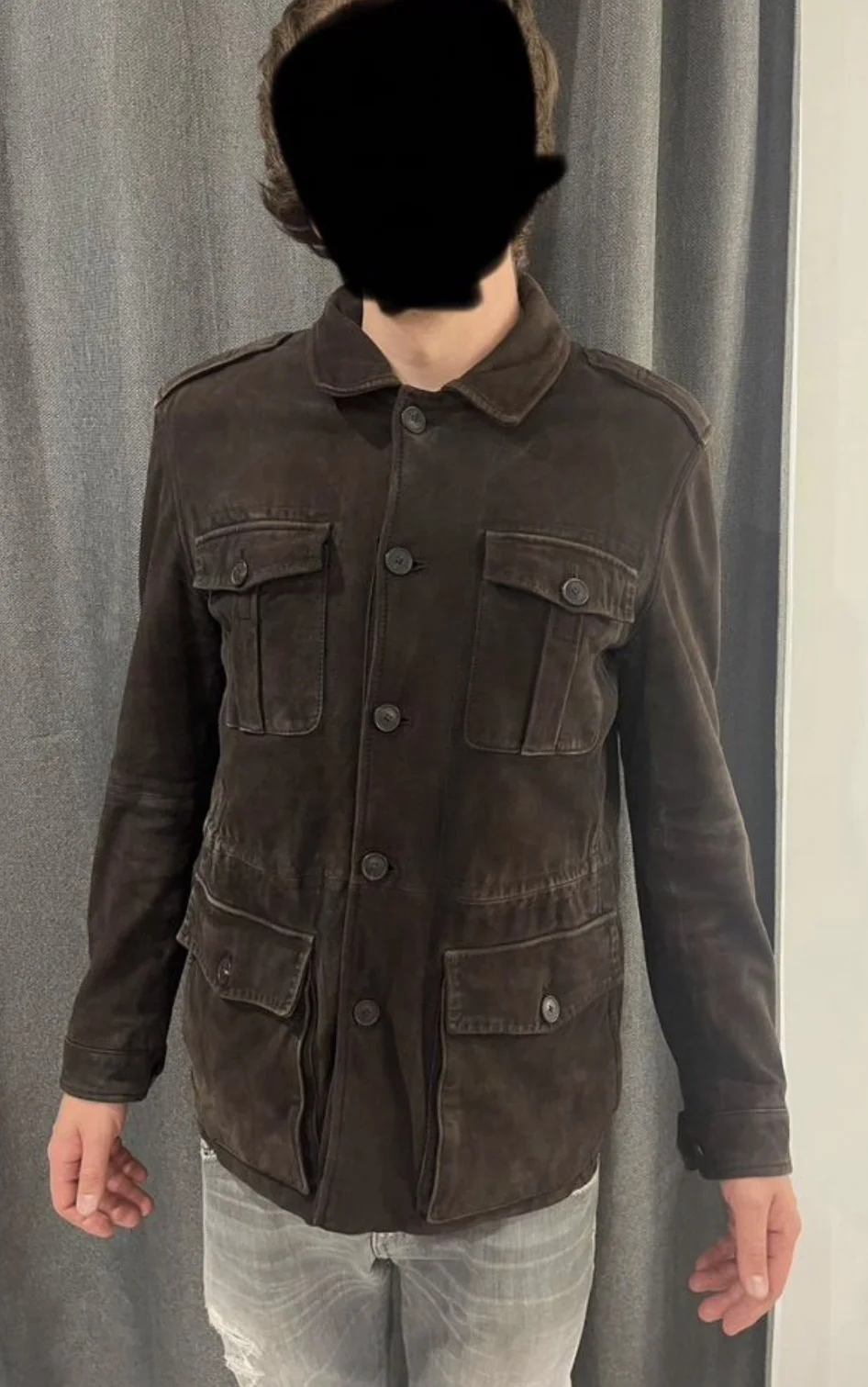 Кожаная куртка (50/L) Massimo Dutti (Индия) - миниатюра 3