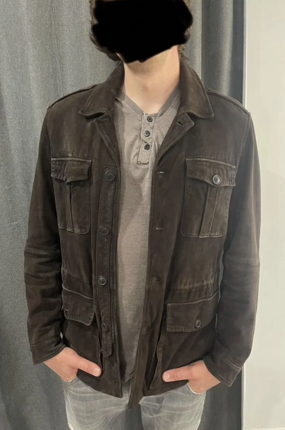 Кожаная куртка (50/L) Massimo Dutti (Индия) - миниатюра 4