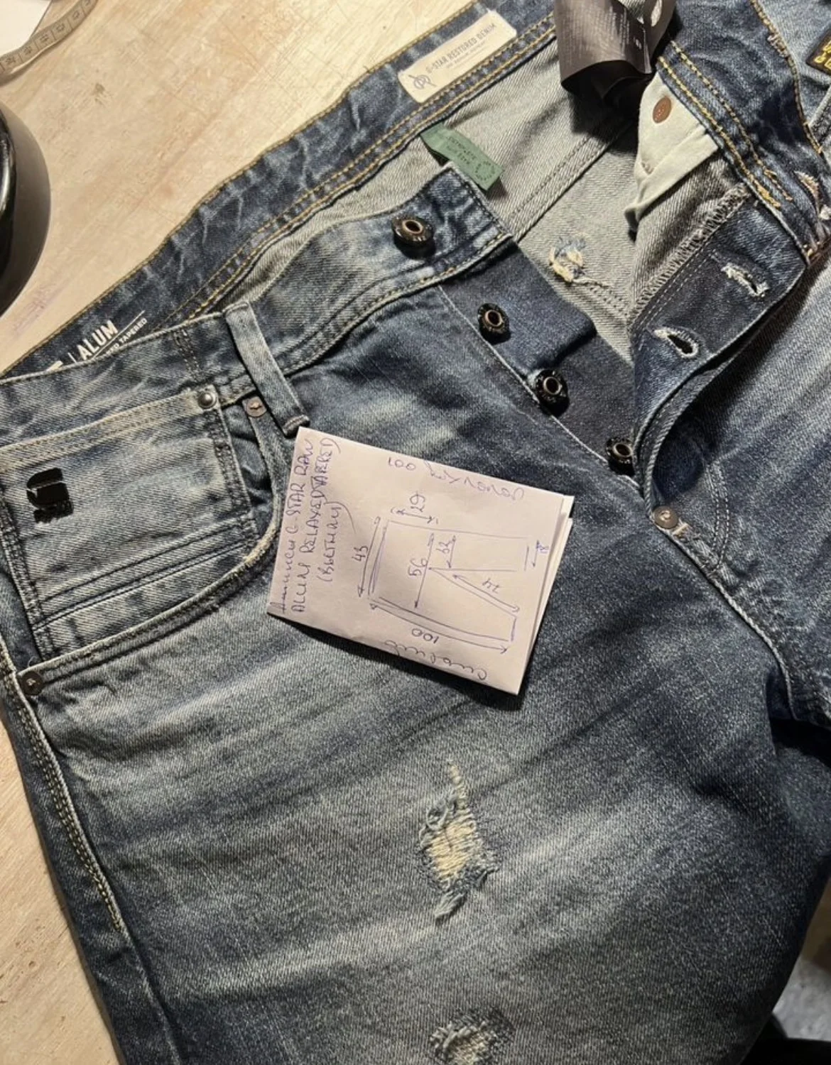 Джинсы (W33/L30) G-Star Raw Alum Relaxed Tapered - миниатюра 7