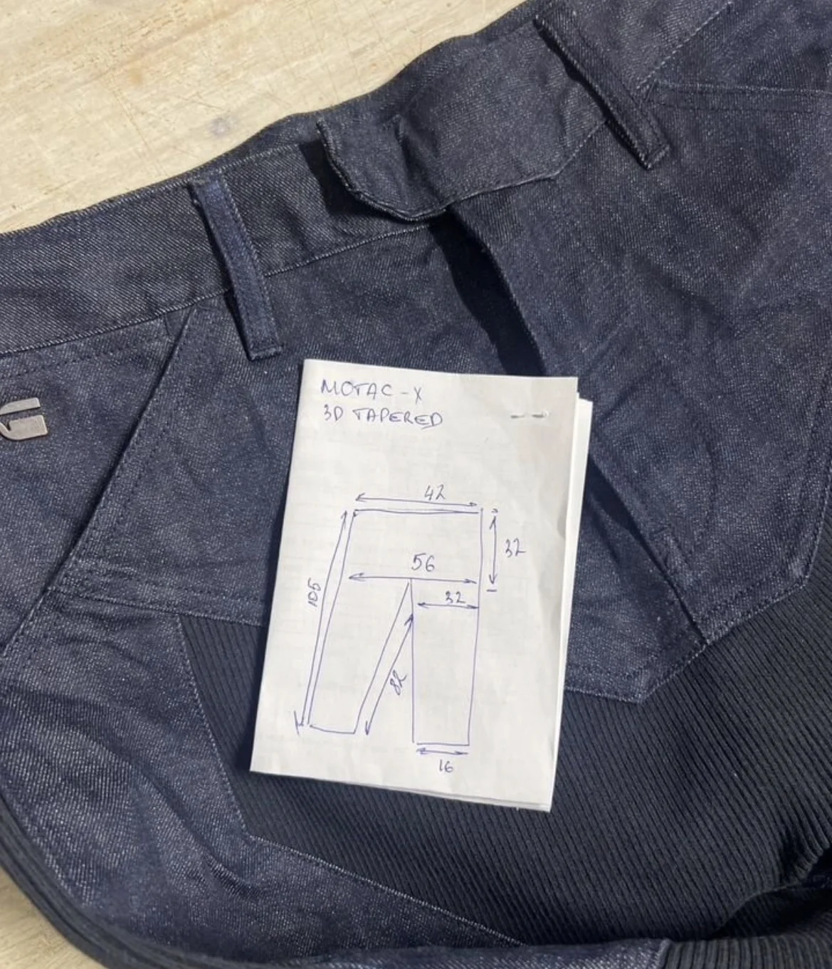 Джинсы (W32/L32) G-Star Raw Motac-X 3D Tapered - миниатюра 10