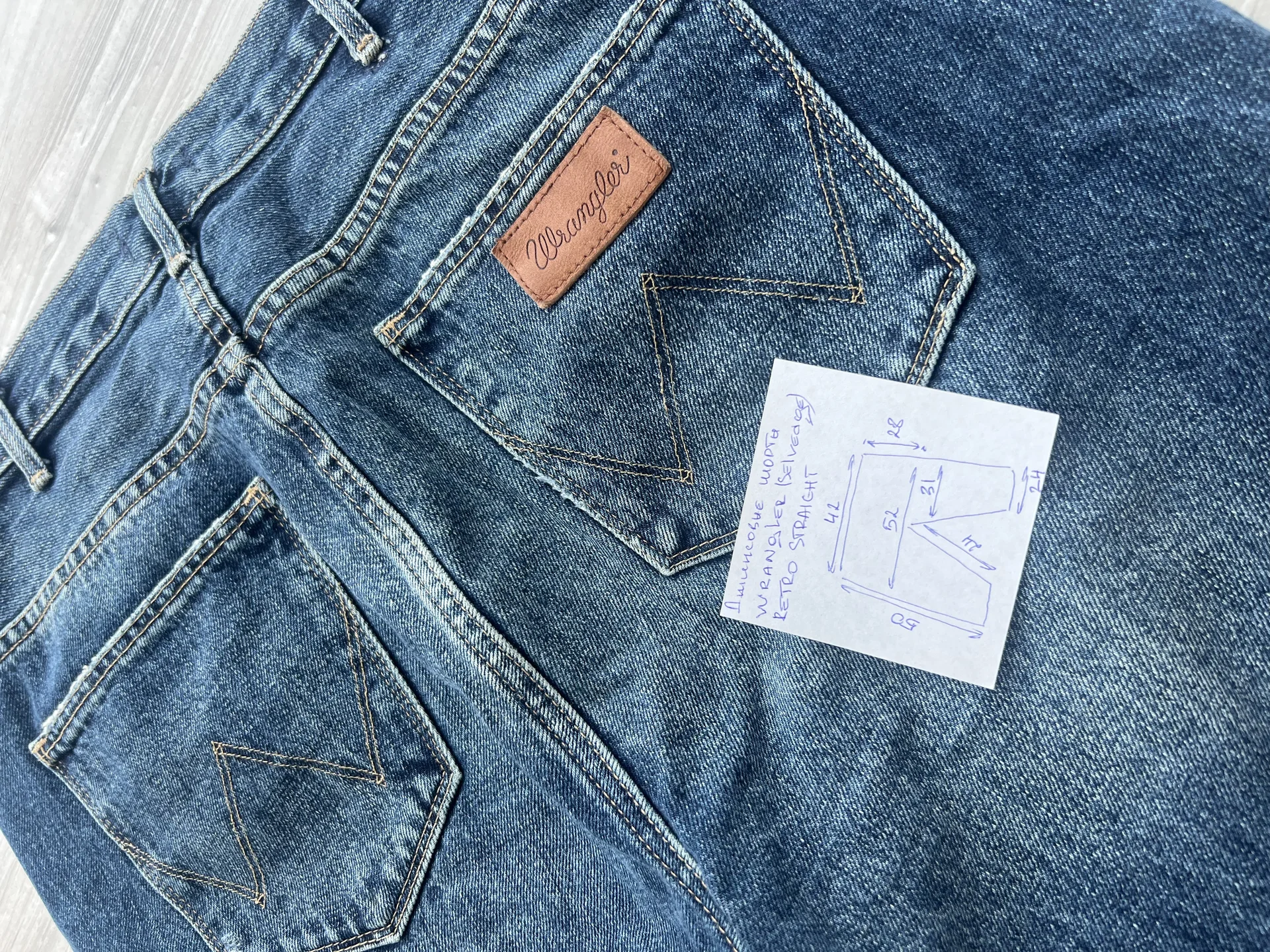 Джинсовые шорты (W32) Wrangler (Selvedge) - миниатюра 3