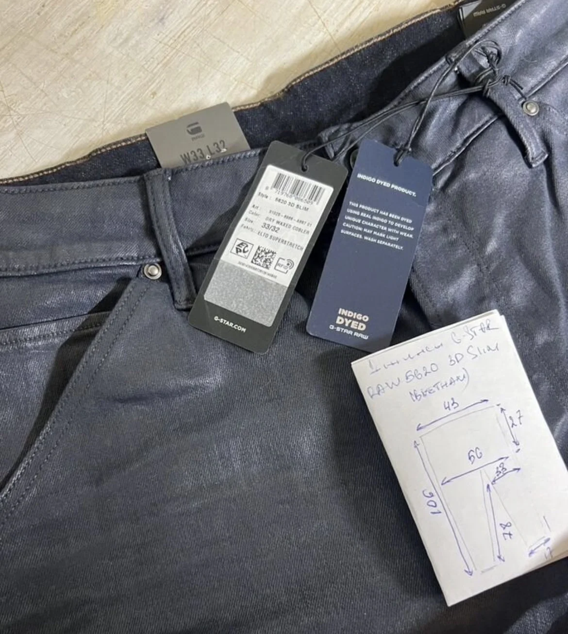 Джинсы (W33/L32) G-Star Raw 5620 3D Slim (Вьетнам) - миниатюра 9