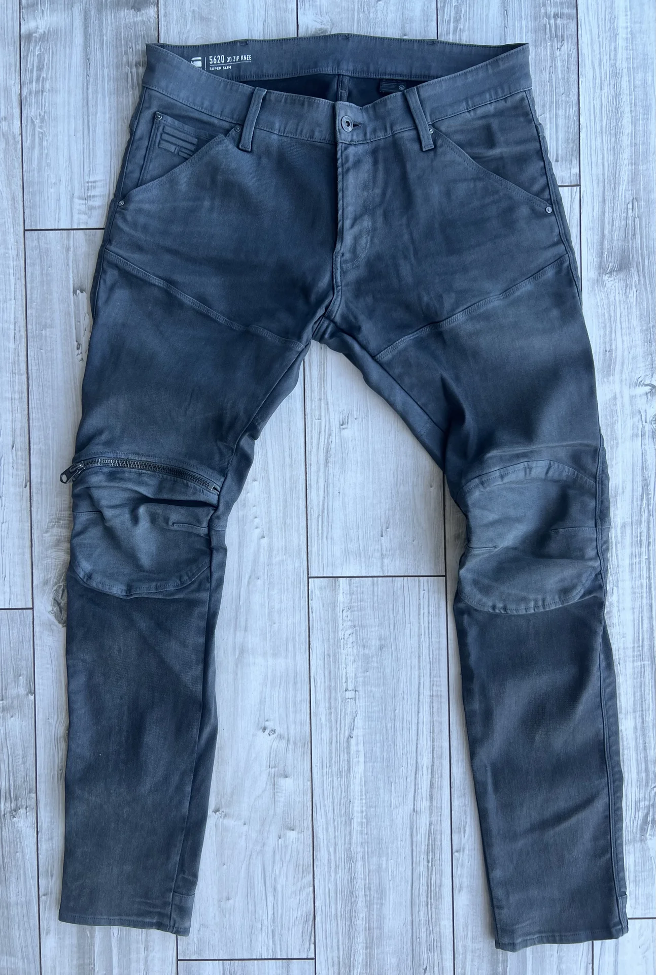 Джинсы G-Star Raw 5620 3D Zip Knee Super Slim - миниатюра 7
