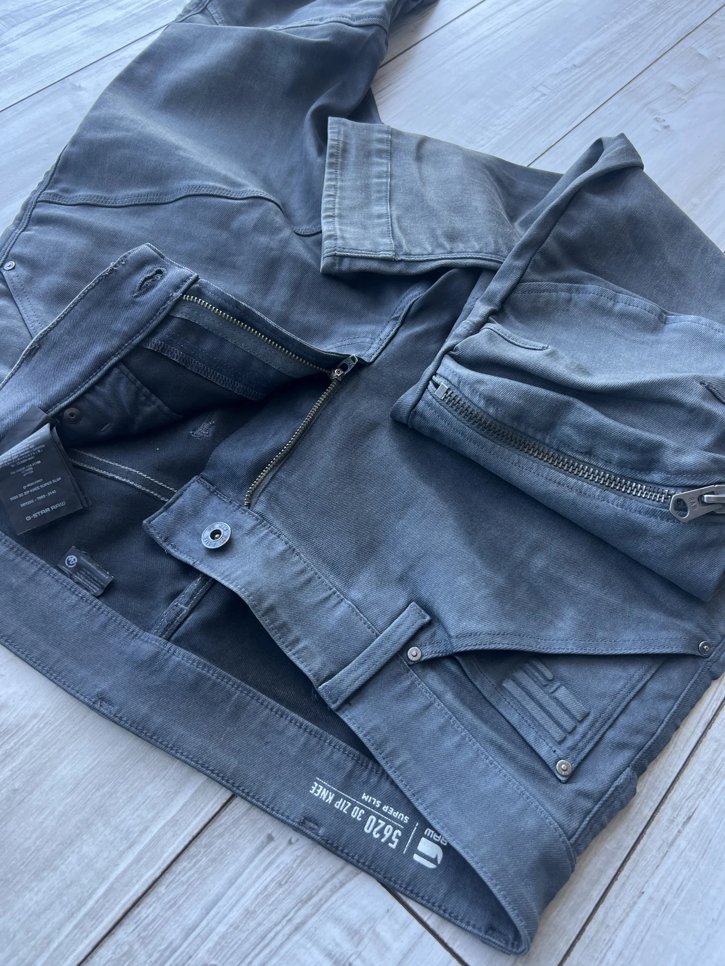 Джинсы G-Star Raw 5620 3D Zip Knee Super Slim - миниатюра 8