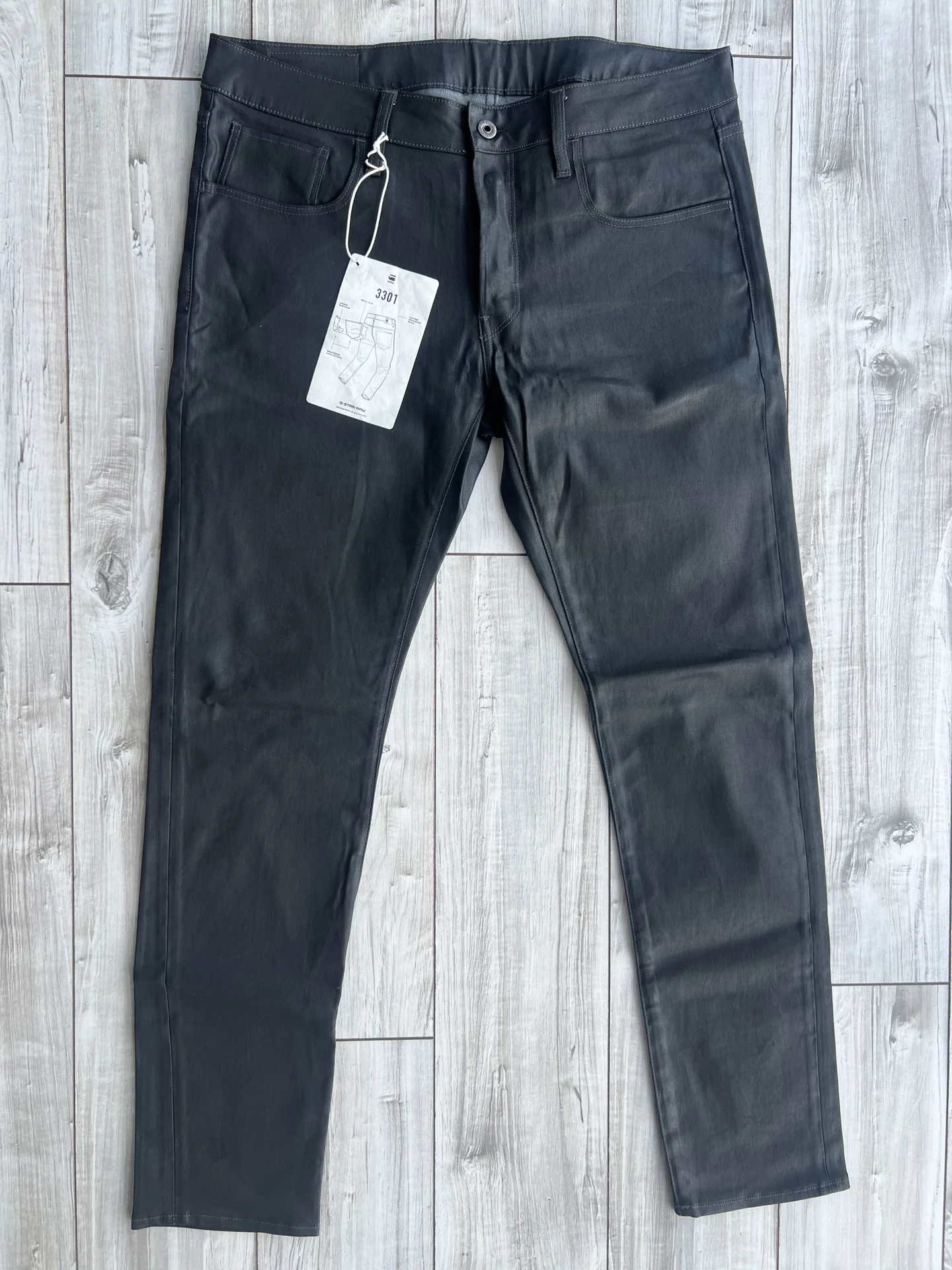 Джинсы (W34/L32) G-Star 3301-B Deconstructed Slim - миниатюра 7
