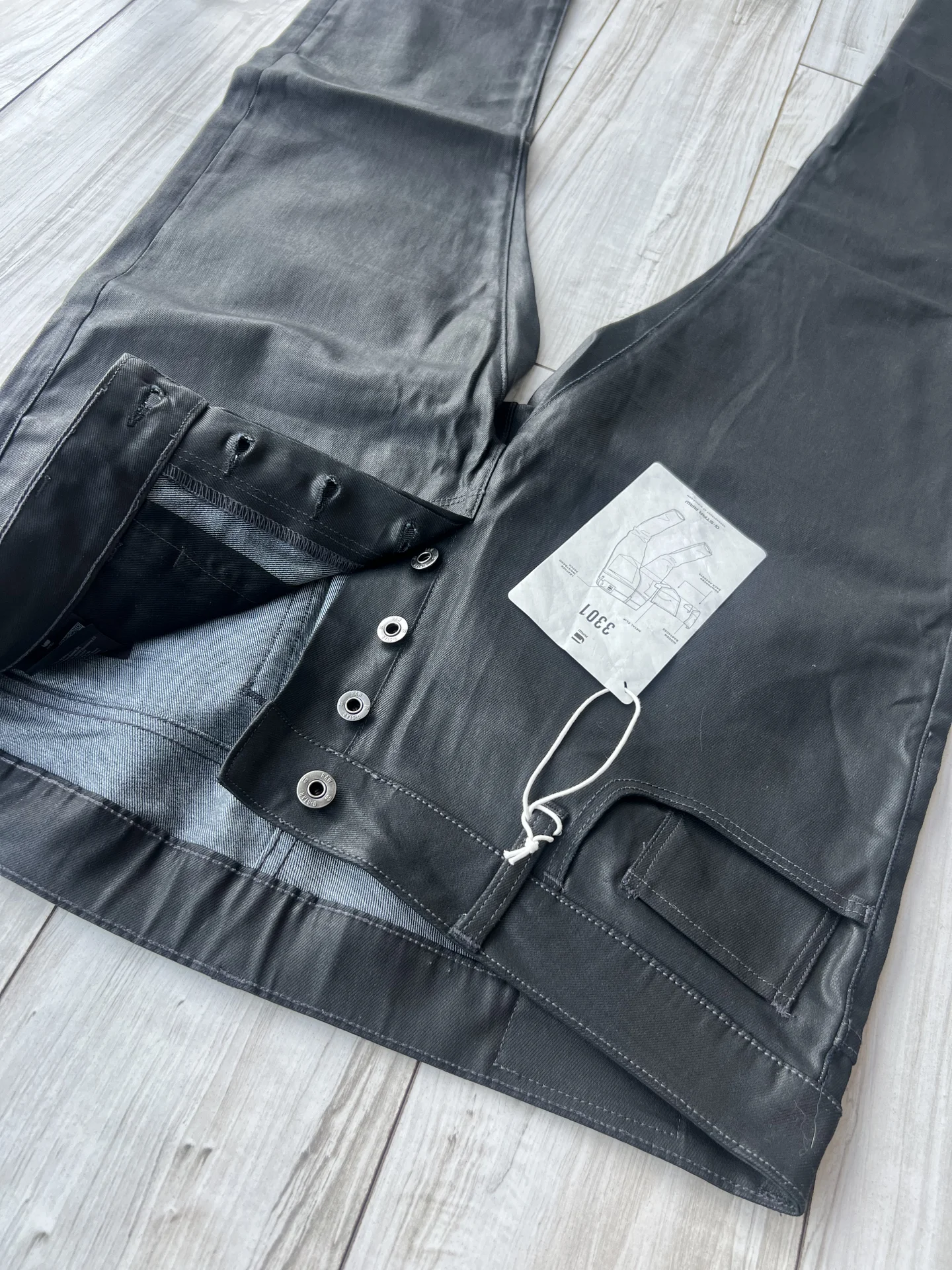 Джинсы (W34/L32) G-Star 3301-B Deconstructed Slim - миниатюра 8