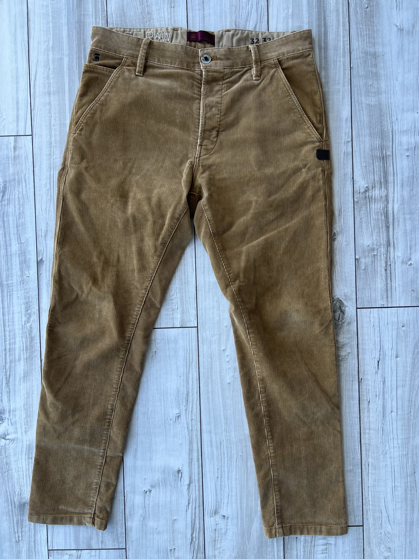 Вельветовые брюки G-Star Raw Loic Relaxed Tapered - миниатюра 7