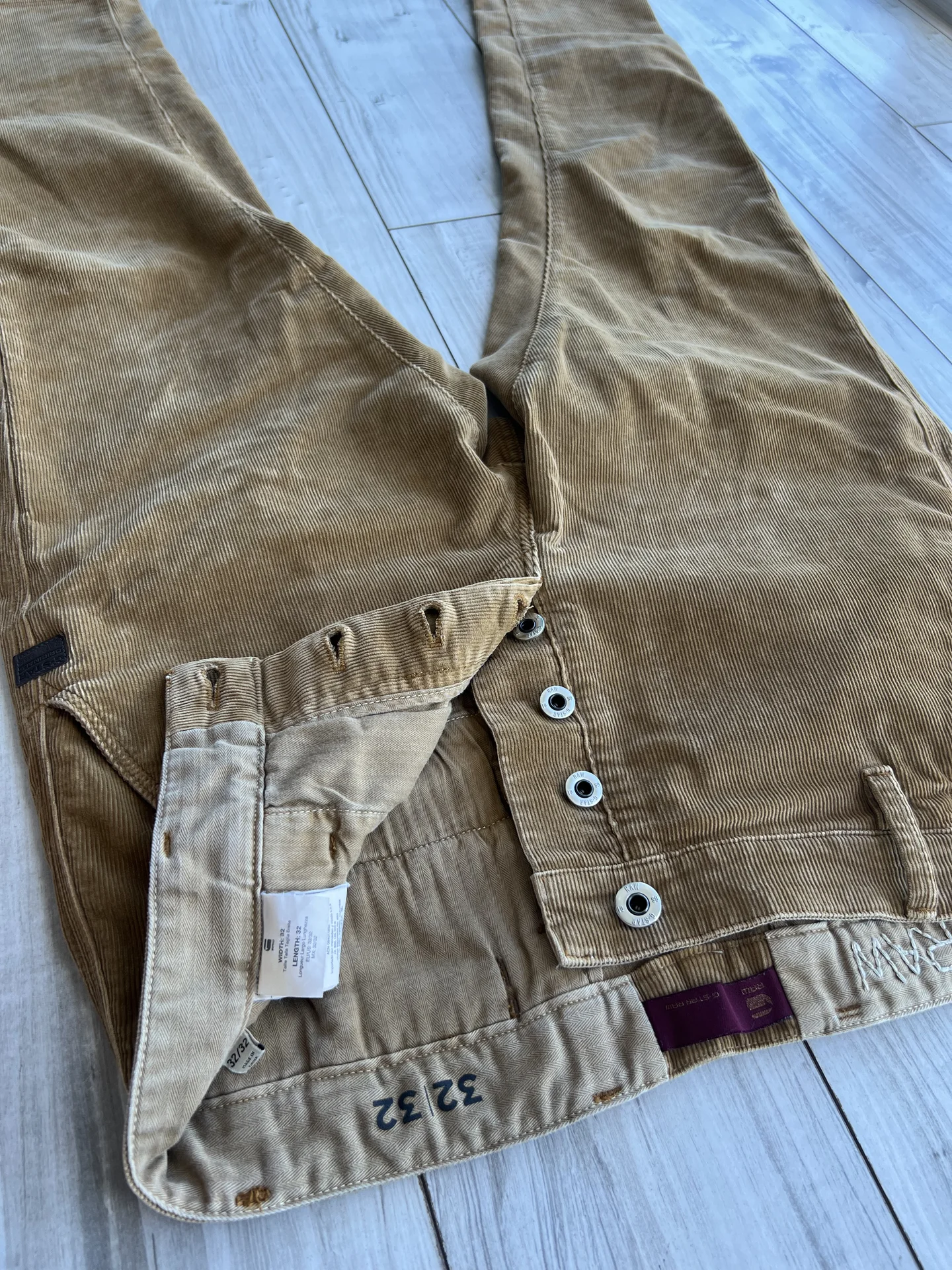 Вельветовые брюки G-Star Raw Loic Relaxed Tapered - миниатюра 8