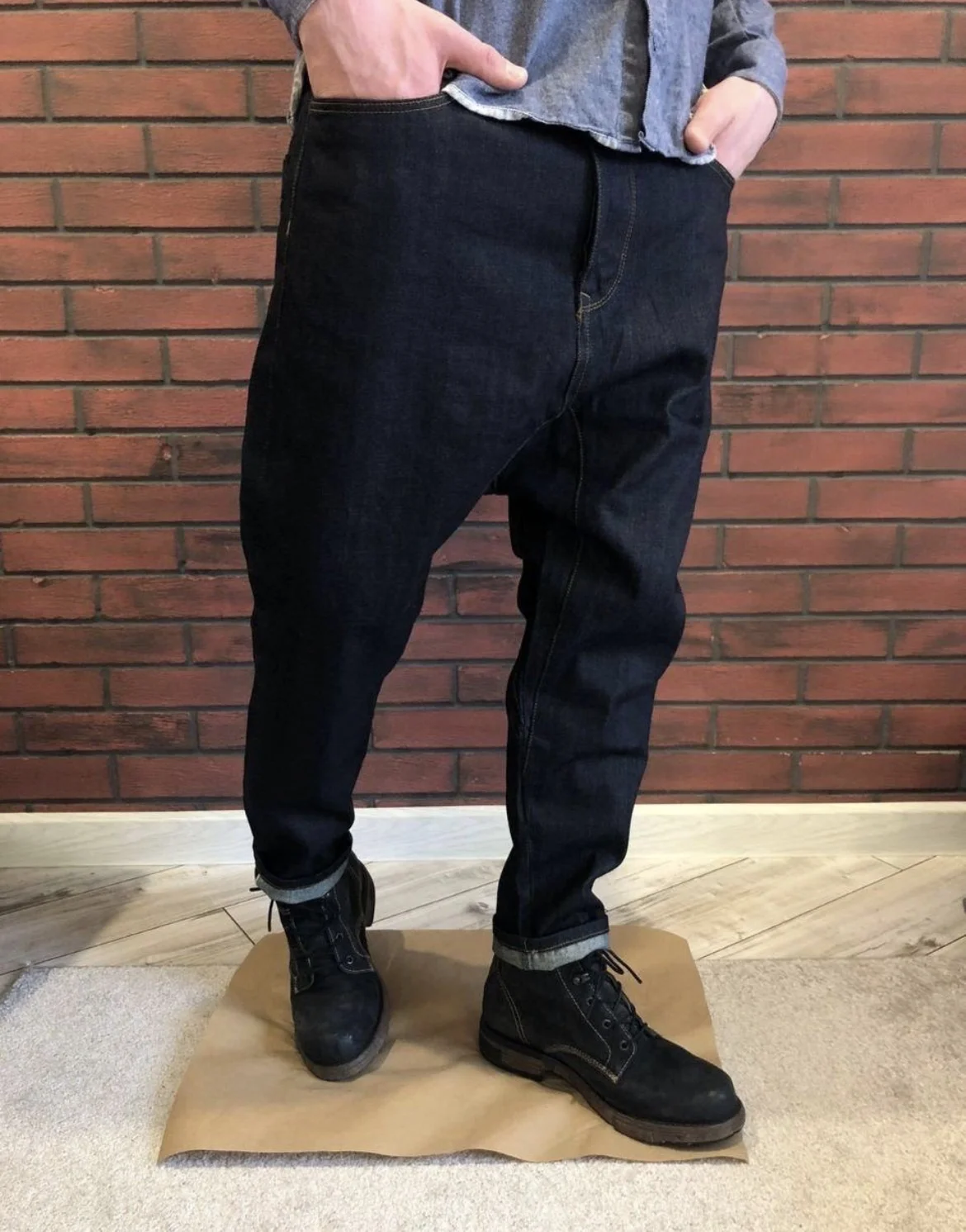 Джинсы(W32/L32) Selected Drop Crotch Full(Selvedge - миниатюра 2