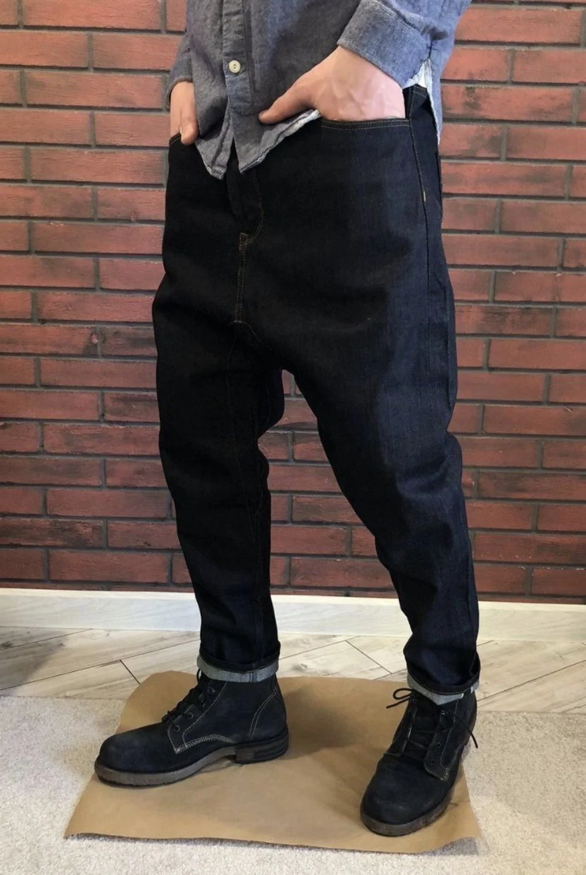 Джинсы(W32/L32) Selected Drop Crotch Full(Selvedge - миниатюра 3