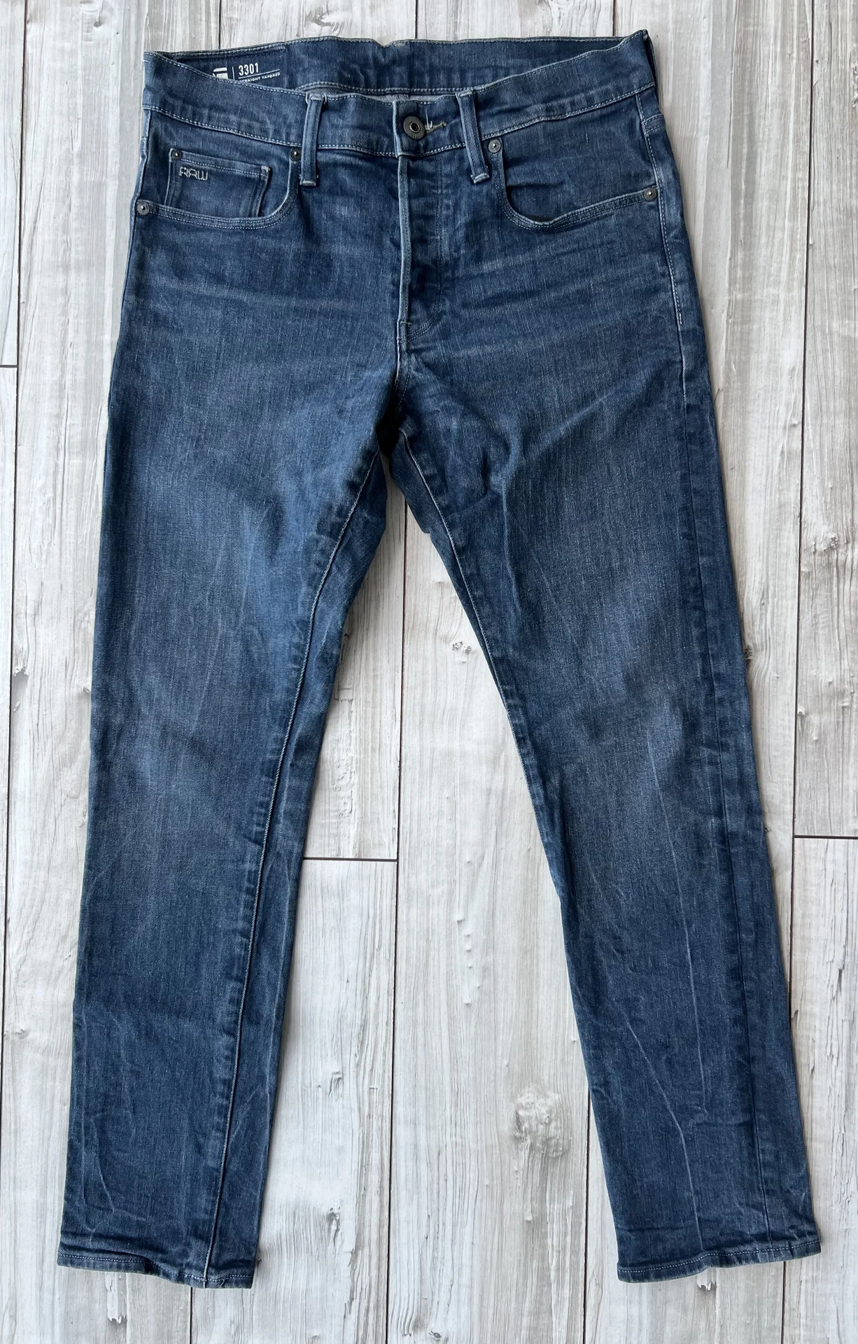 Джинсы (W32/L32) G-Star Raw 3301 Straight Tapered - миниатюра 7