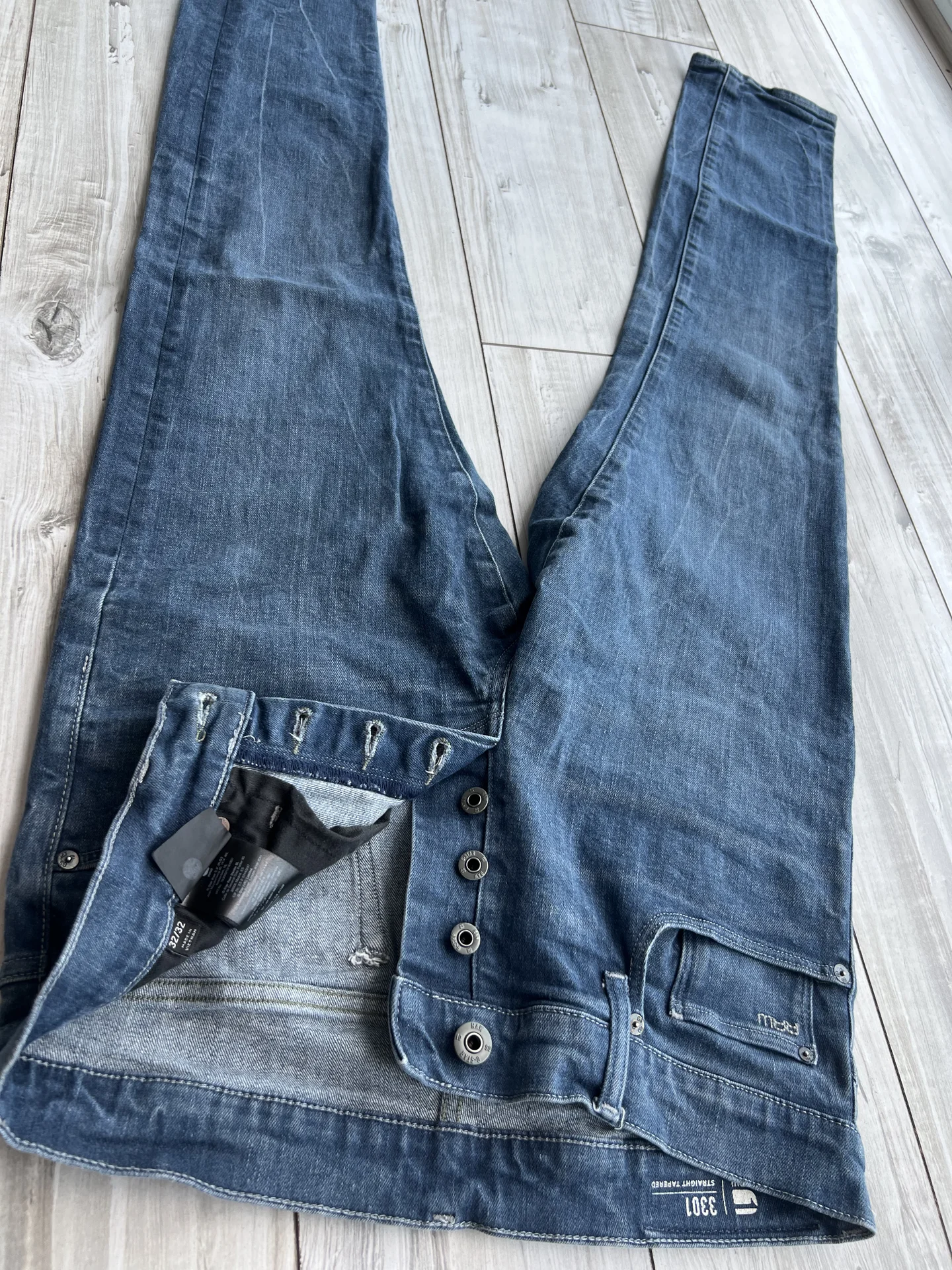 Джинсы (W32/L32) G-Star Raw 3301 Straight Tapered - миниатюра 8