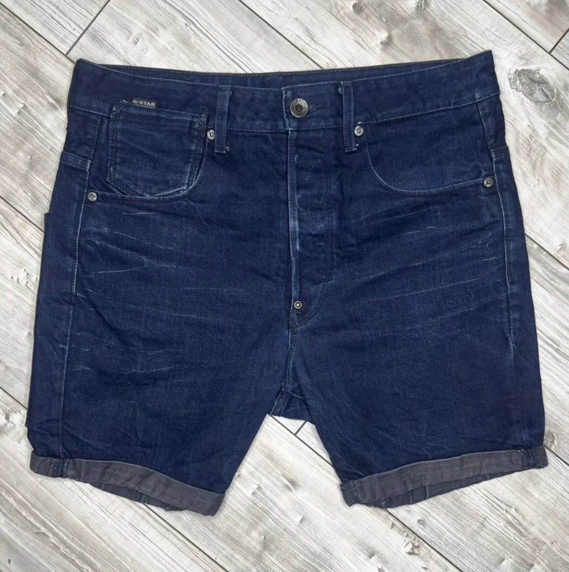 Джинсовые шорты (W32) G-Star Raw A Crotch 1/2 - миниатюра 7