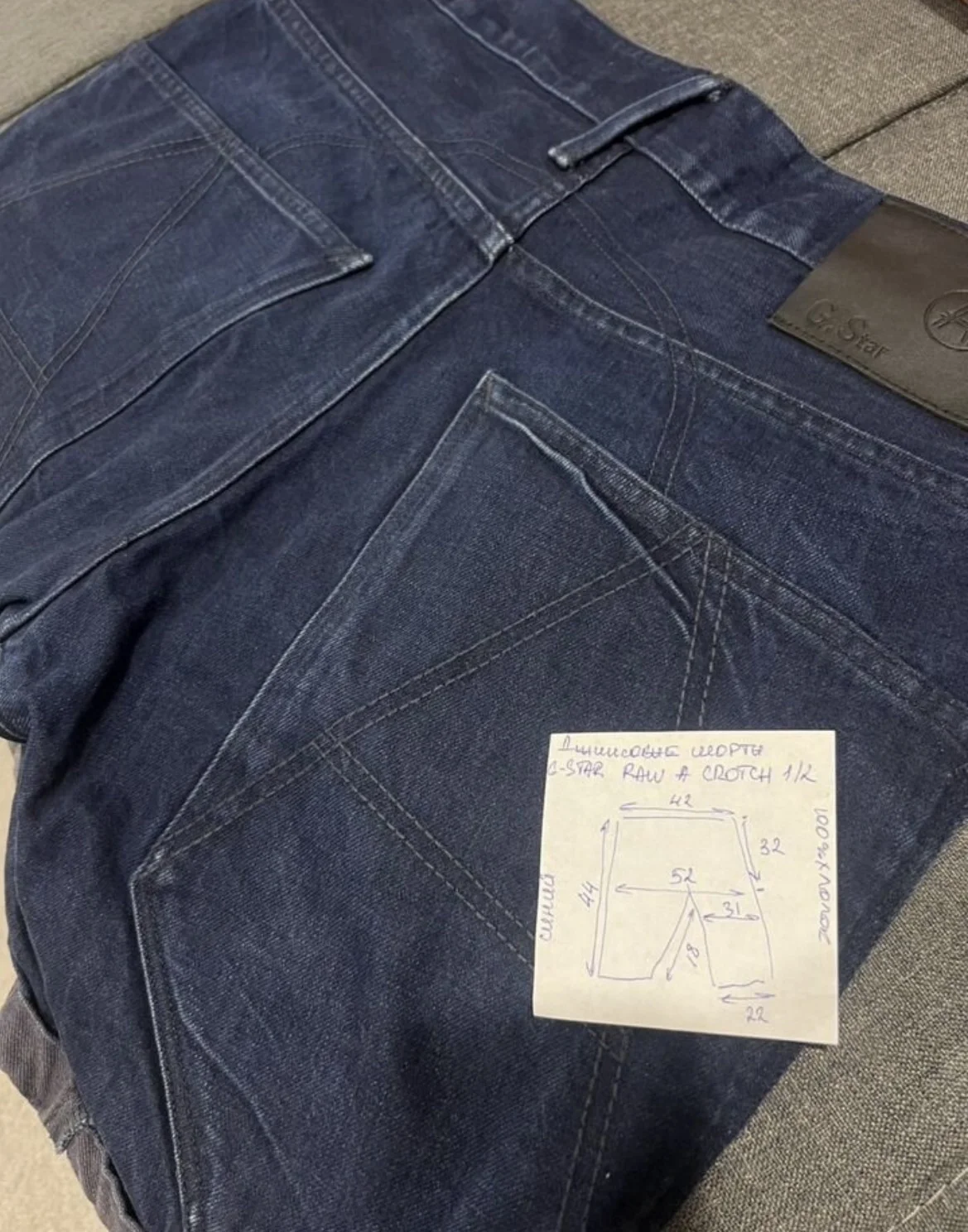 Джинсовые шорты (W32) G-Star Raw A Crotch 1/2 - миниатюра 10