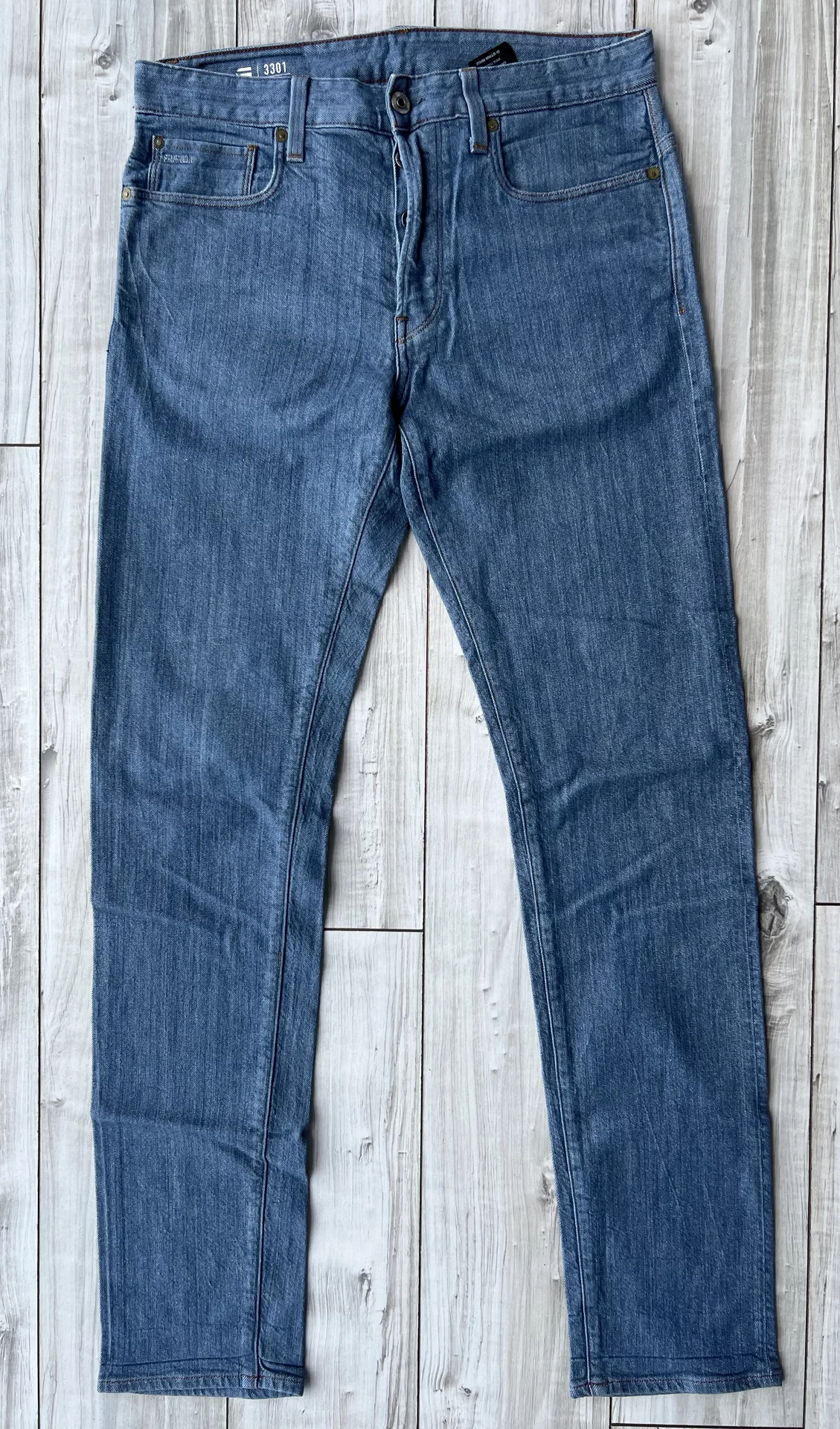 Джинсы (W32/L36) G-Star Raw 3301 Tapered RL(Индия) - миниатюра 7