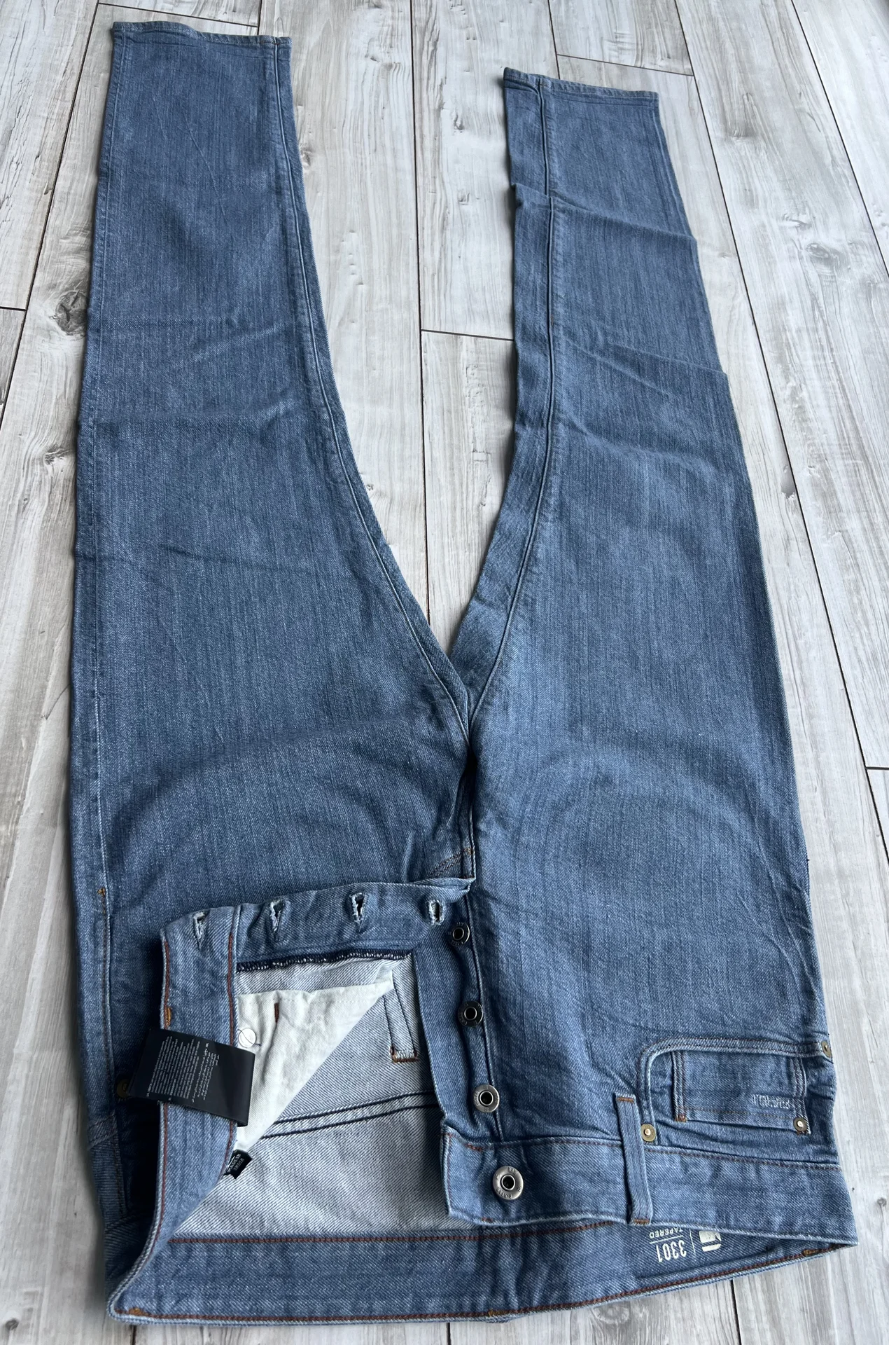 Джинсы (W32/L36) G-Star Raw 3301 Tapered RL(Индия) - миниатюра 8