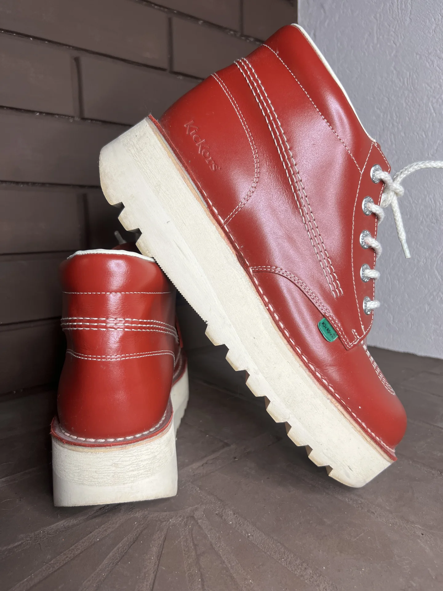 Кожаные ботинки (43) Kickers (Индия) - миниатюра 3