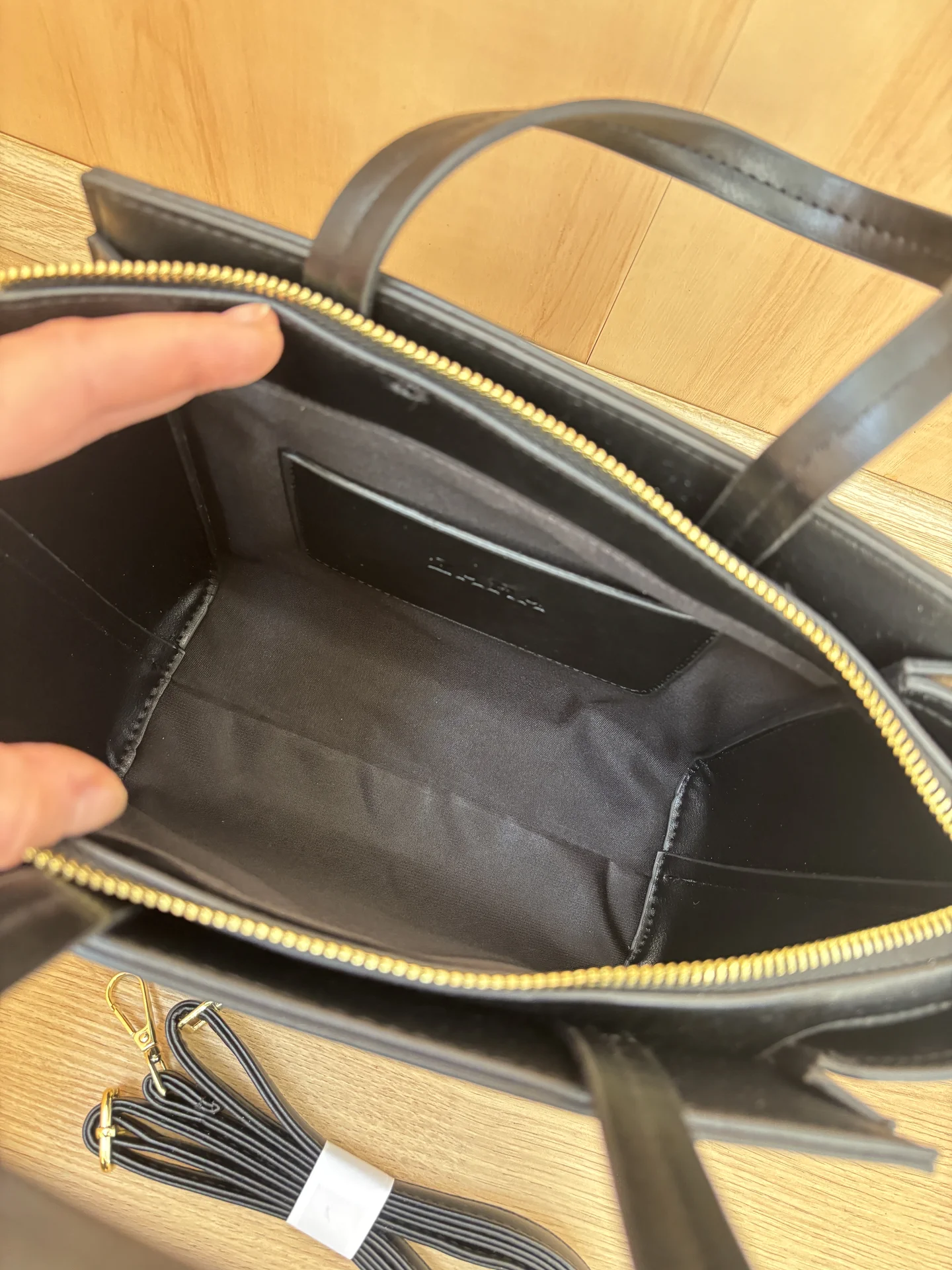 Сумка в стиле ZARA чёрная женская - миниатюра 2
