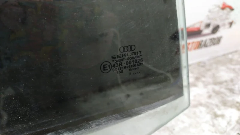 Стекло двери заднее правое Audi A8 D3/Д3 BFM 2006 - миниатюра 3