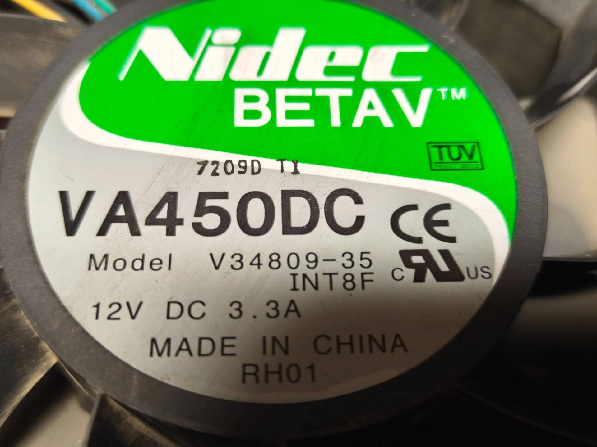 Вентилятор Nidec Beta V VA450DC V34809-90 120x38мм 12V 3.3A OEM - миниатюра 2
