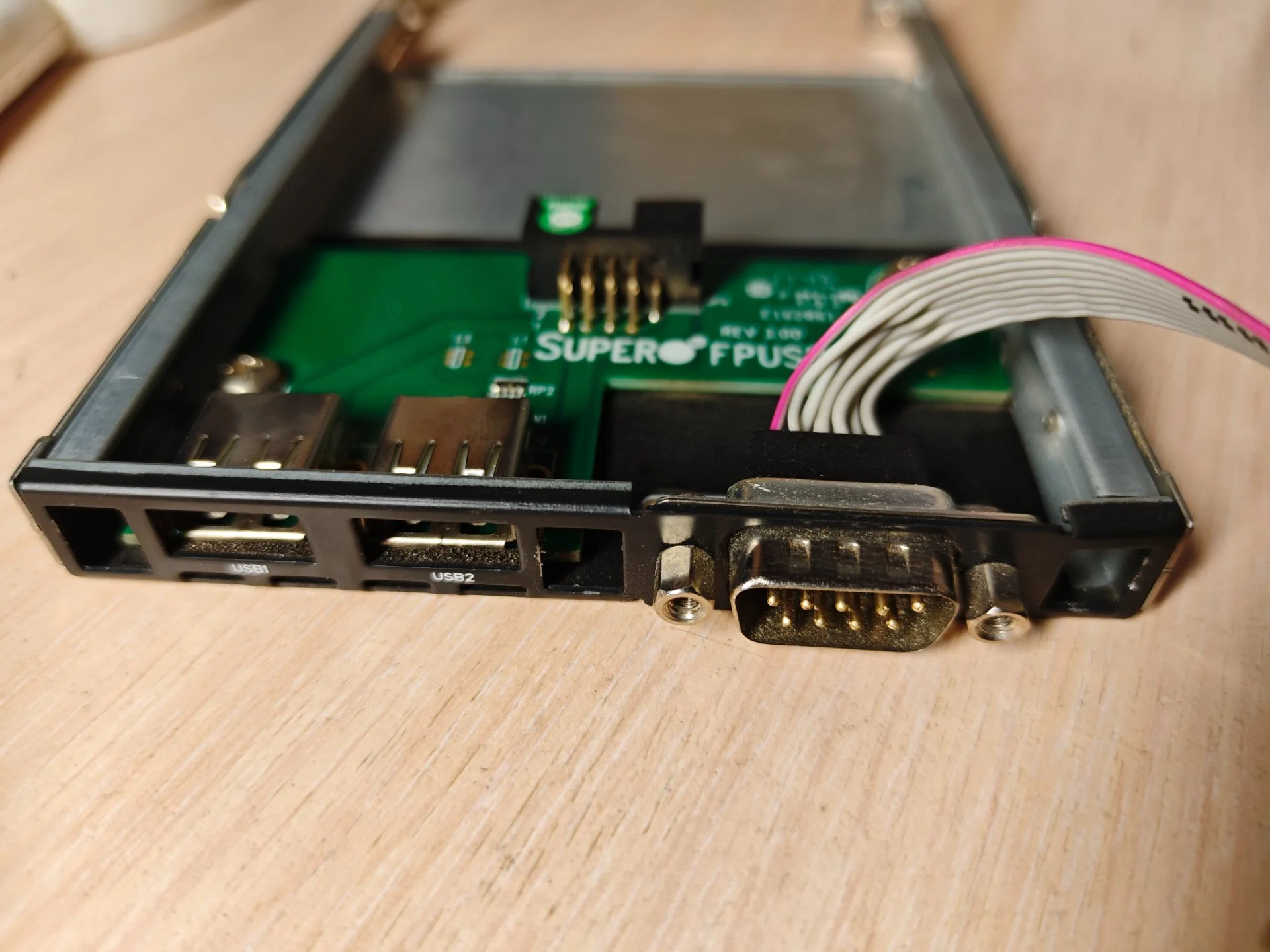 Передня панель SUPERMICRO - FPUSB813 - 2 USB Ports 1 Serial Port - миниатюра 2