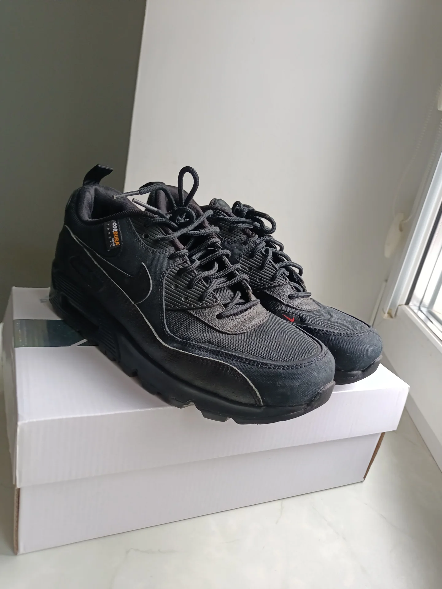 Кроссовки Nike Air Max 90 Cordura triple black - миниатюра 2