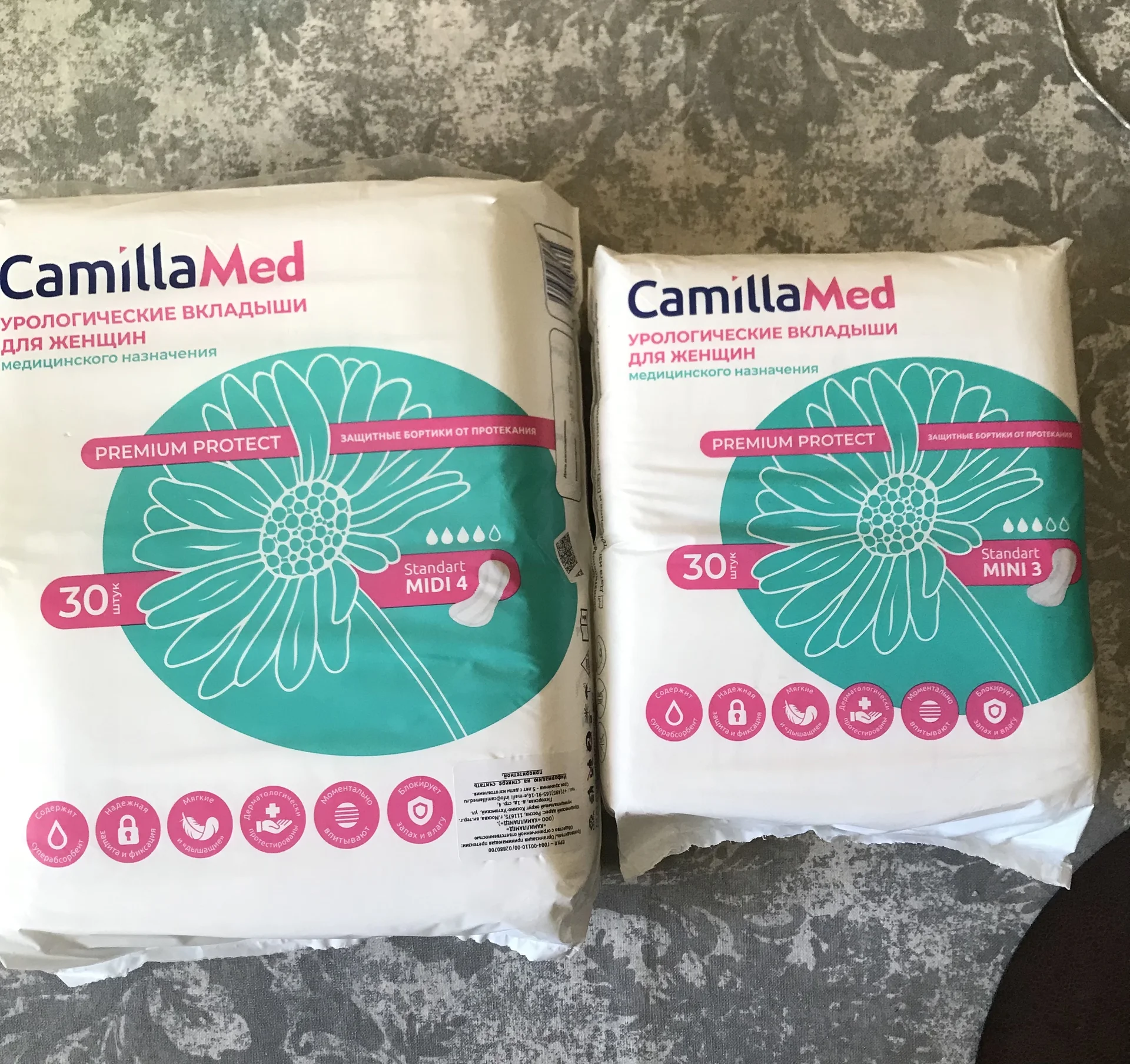 3,4 капли / CamillaMed урологические прокладки - миниатюра 3