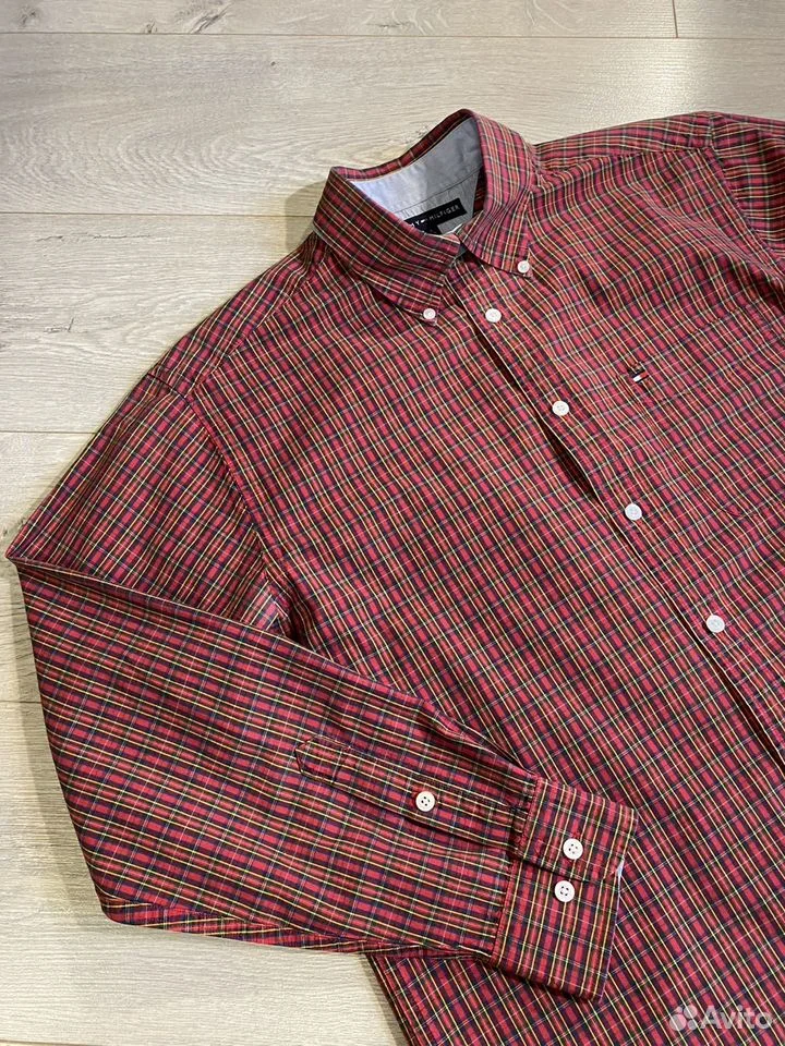 Рубашка Tommy Hilfiger в клетку/L/Оригинал - изображение 1