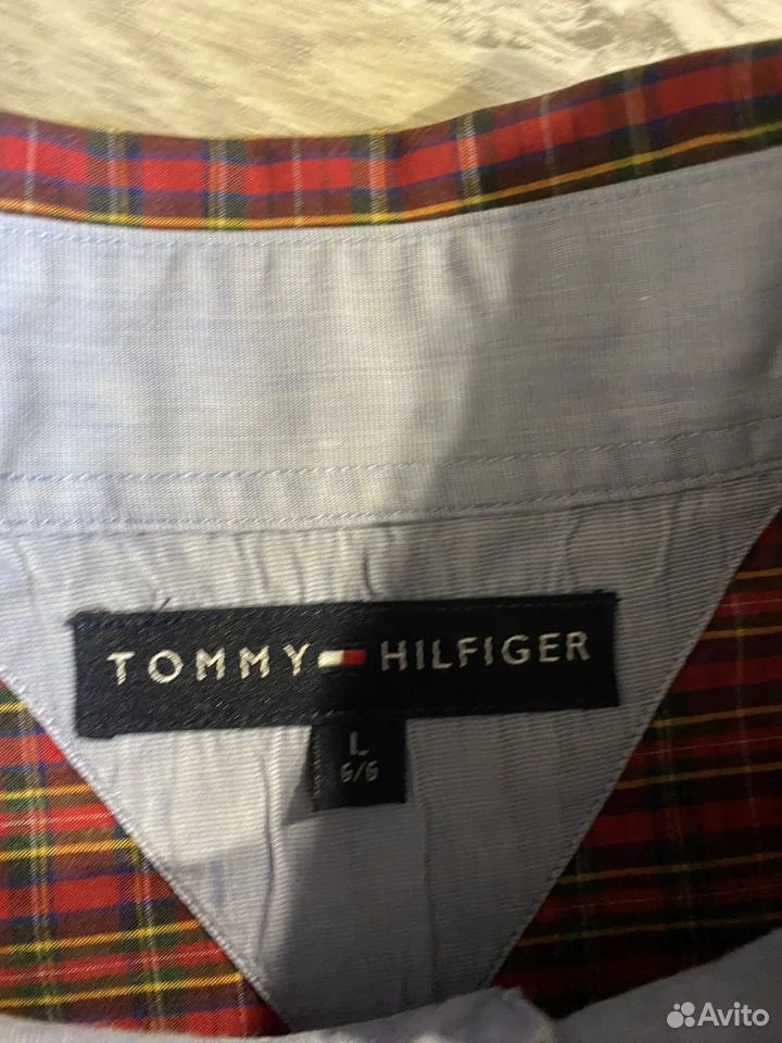 Рубашка Tommy Hilfiger в клетку/L/Оригинал - миниатюра 6