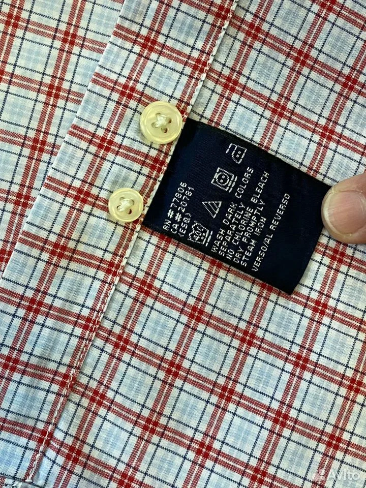 Винтажная рубашка «Tommy Hilfiger»/L/Оригинал - миниатюра 6