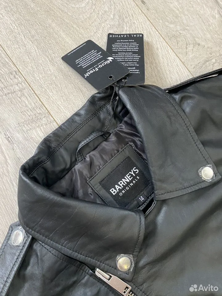 Кожаная куртка «Barneys Originals»/S/Оригинал - миниатюра 3