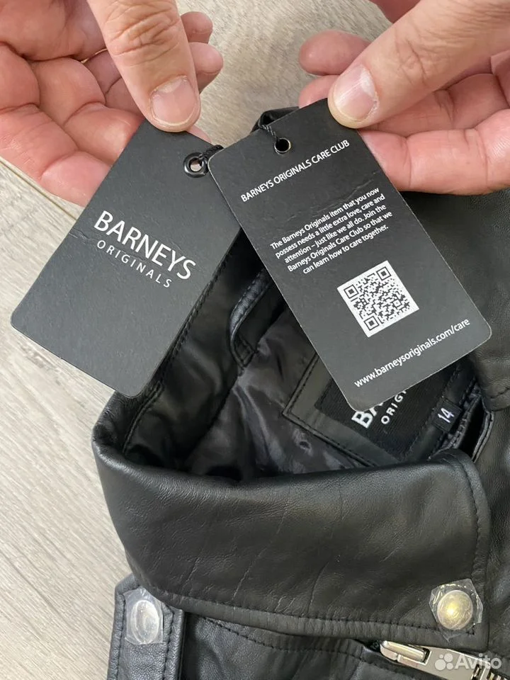Кожаная куртка «Barneys Originals»/S/Оригинал - миниатюра 4