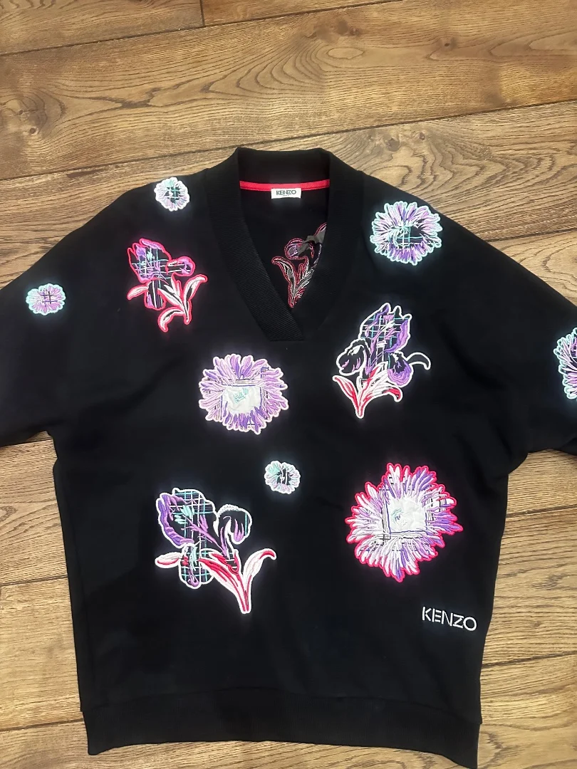 Свитшот Kenzo Drawn Flowers с вышивкой цветов - изображение 1