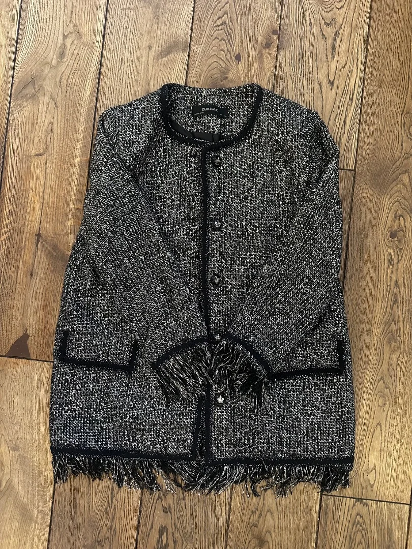 Твидовый жакет ZARA M - миниатюра 6