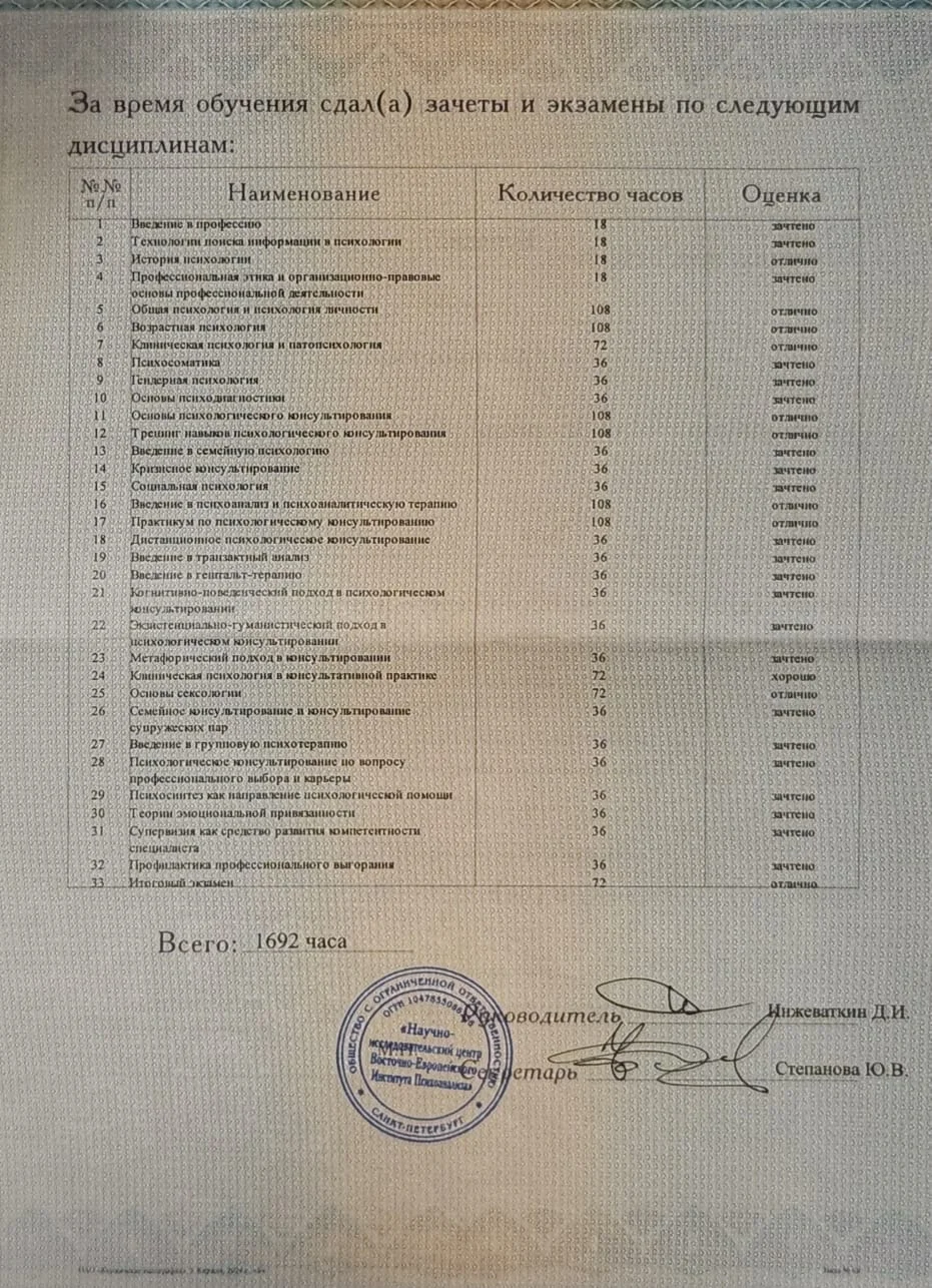 Психолог очно и онлайн СПб - миниатюра 3