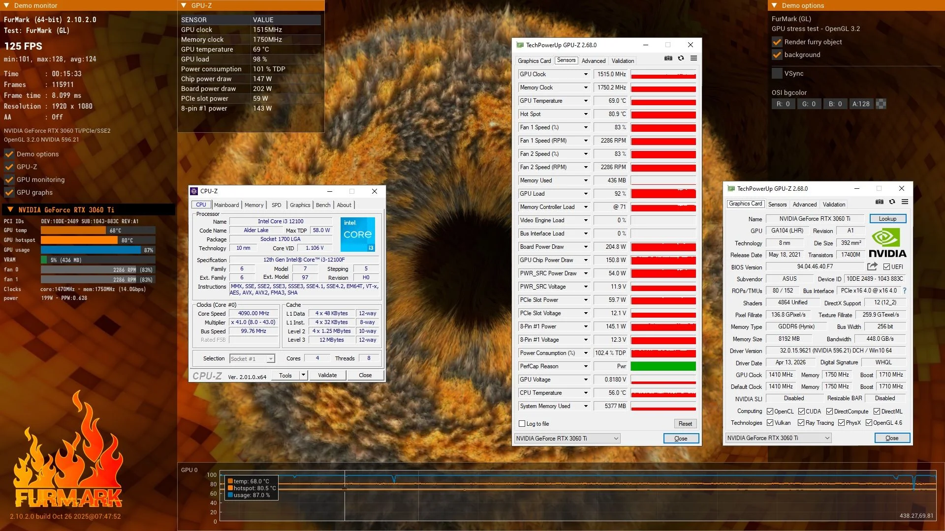 Игровой пк i3 12100/3060ti/16gb/SSD+HDD для ультра - миниатюра 4