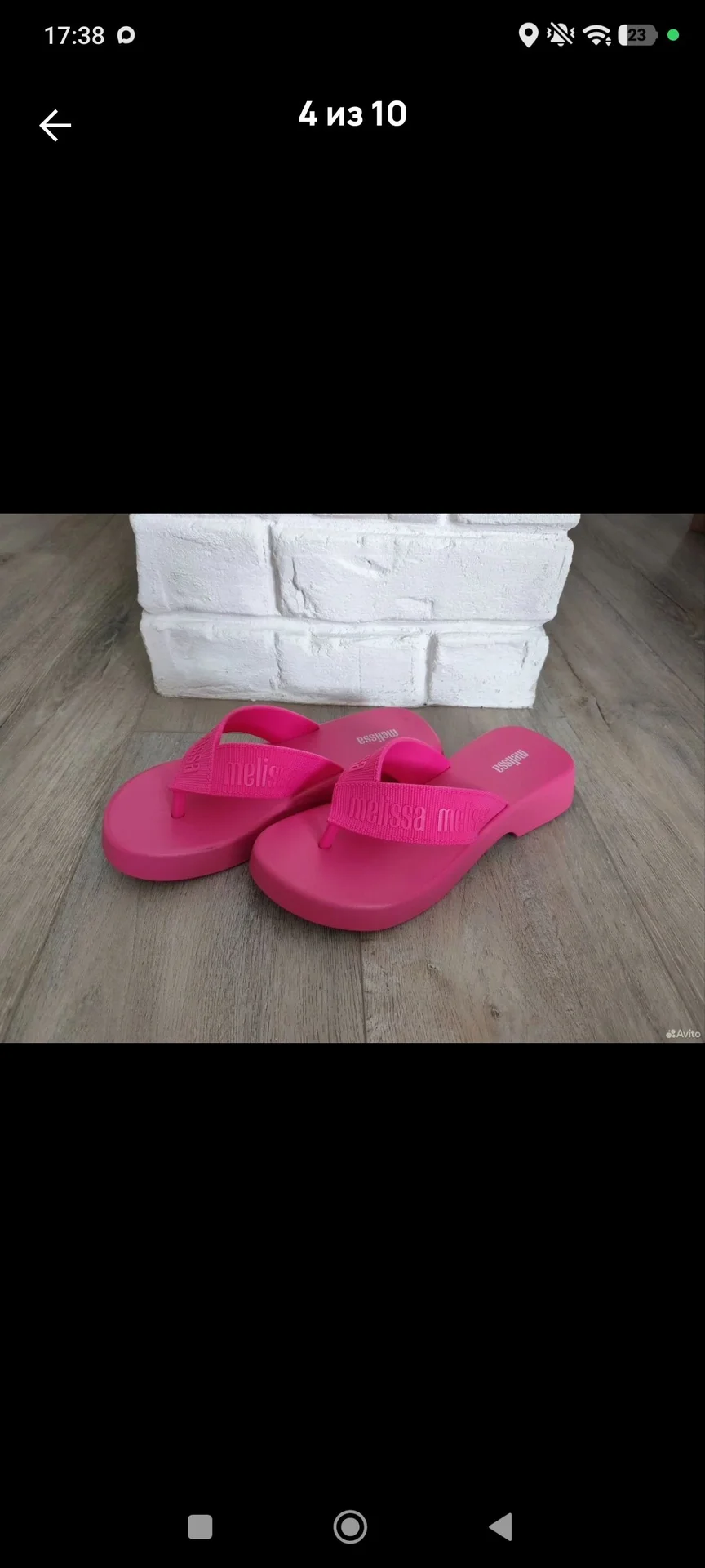 Сланцы женские Melissa шлепанцы вьетнамки 37,38,39 - миниатюра 5