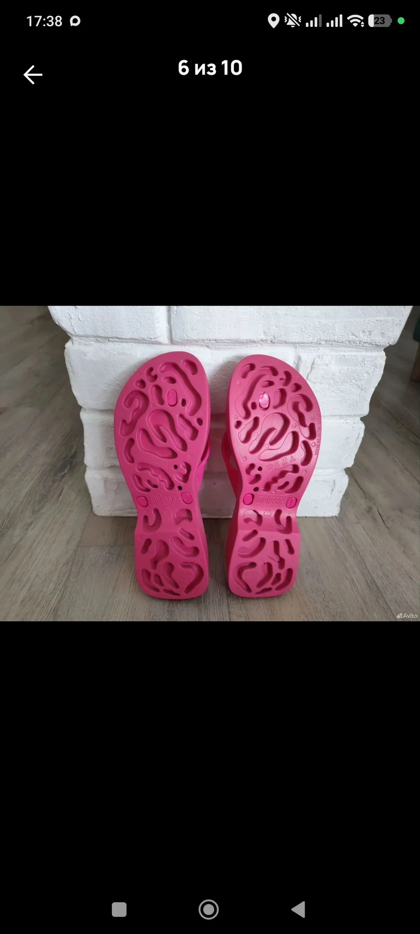 Сланцы женские Melissa шлепанцы вьетнамки 37,38,39 - миниатюра 7