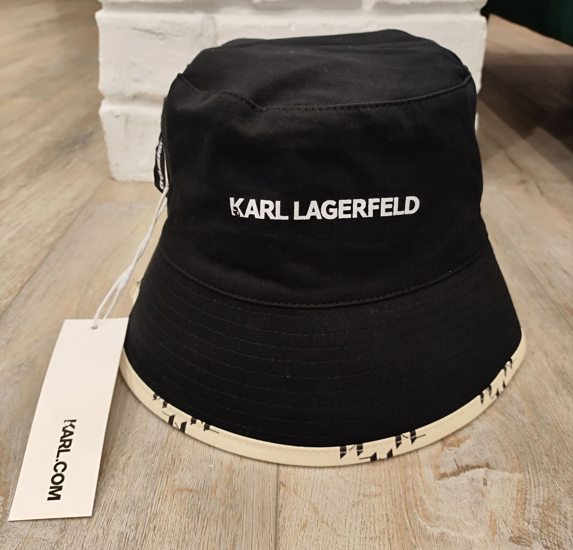 Karl Lagerfeld панама двусторонняя шляпа летняя - миниатюра 3