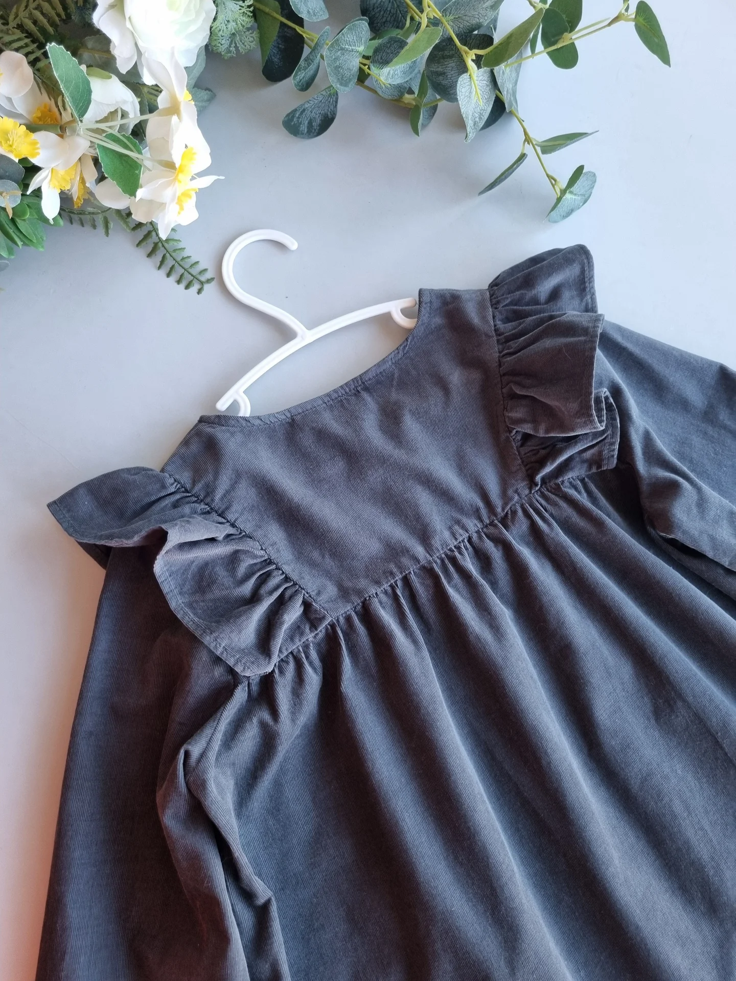 Платье H&M 122 см 6-7 лет микровельвет - миниатюра 10