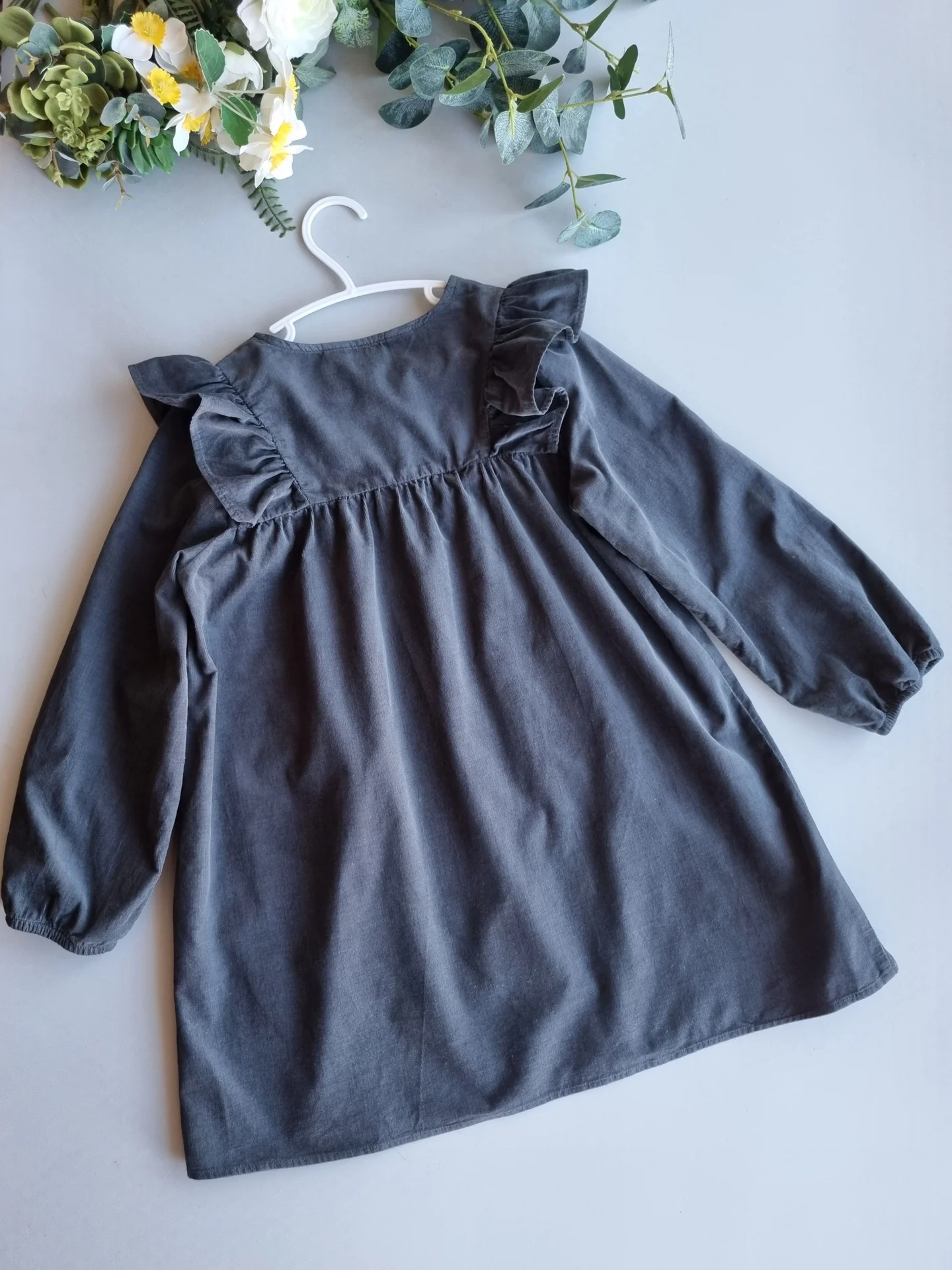 Платье H&M 122 см 6-7 лет микровельвет - миниатюра 11
