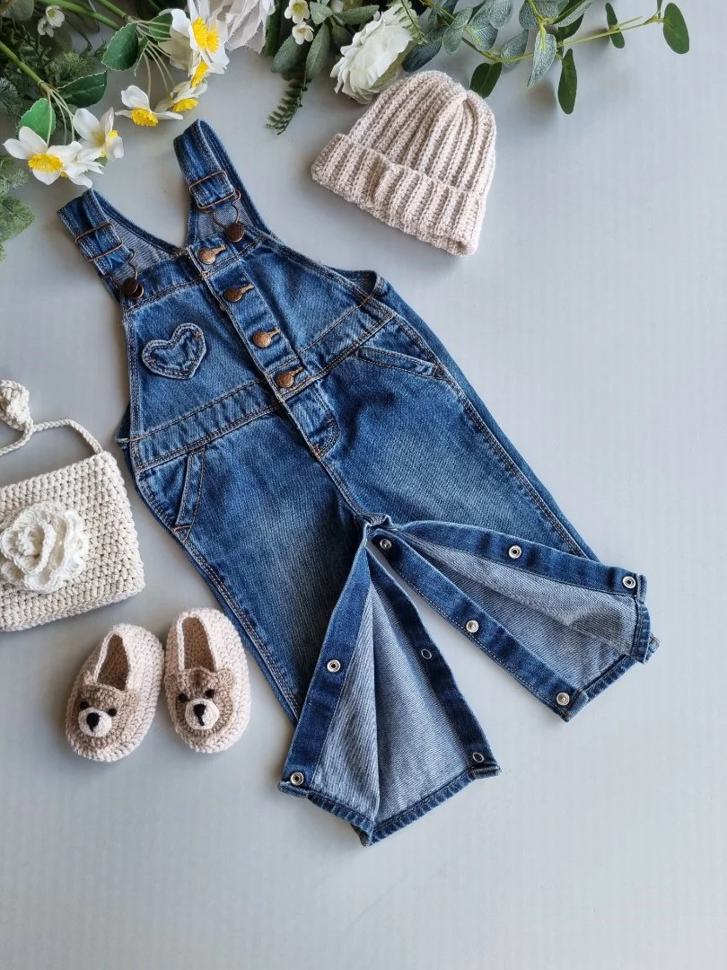 джинсовый комбинезон OshKosh B'gosh на девочку 9 мес - миниатюра 10