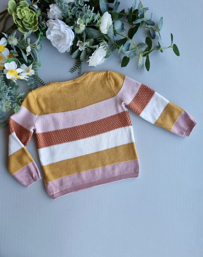 H&M вязаный джемпер на девочку, 98/104 см (2-4 года) - миниатюра 2