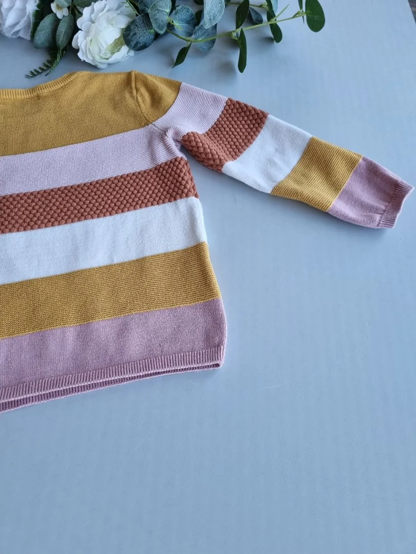 H&M вязаный джемпер на девочку, 98/104 см (2-4 года) - миниатюра 3