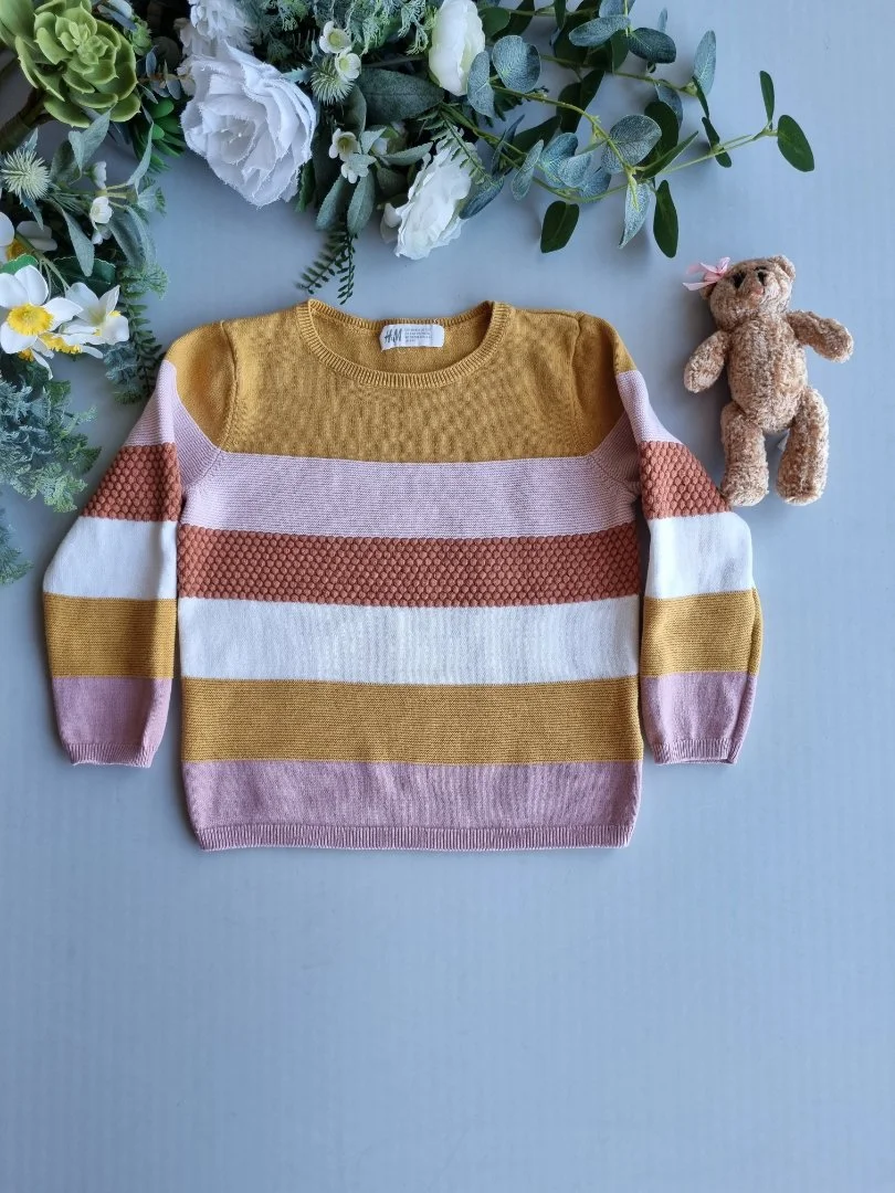 H&M вязаный джемпер на девочку, 98/104 см (2-4 года) - миниатюра 8