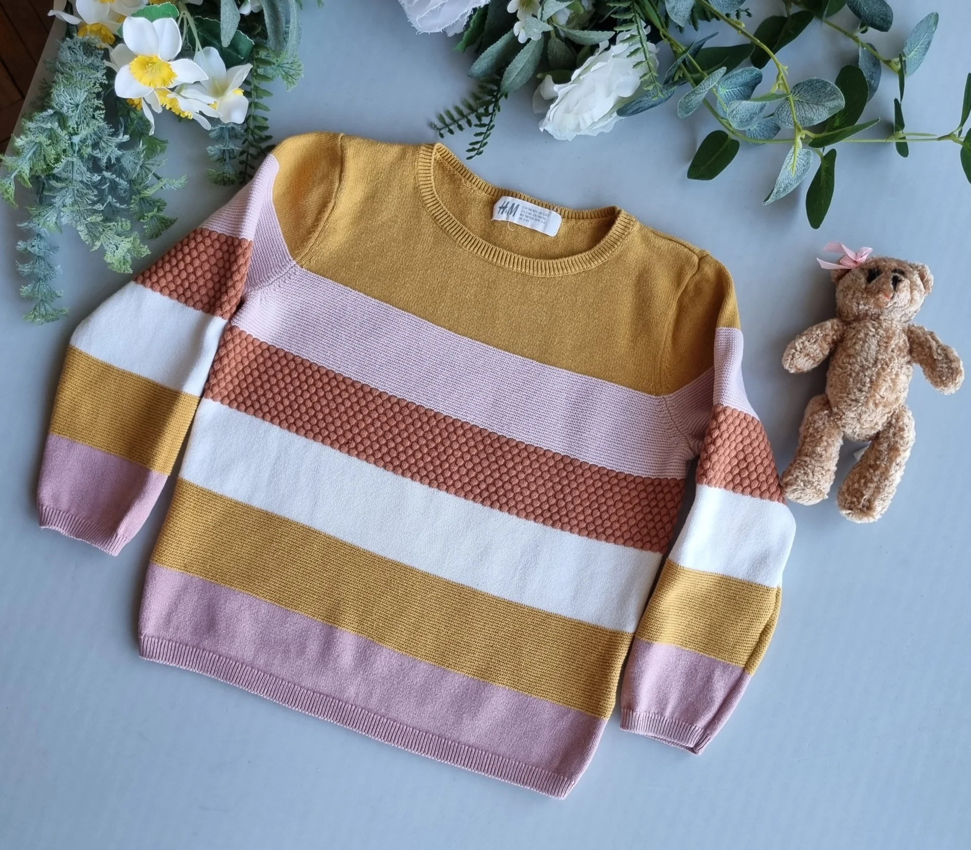 H&M вязаный джемпер на девочку, 98/104 см (2-4 года) - миниатюра 9