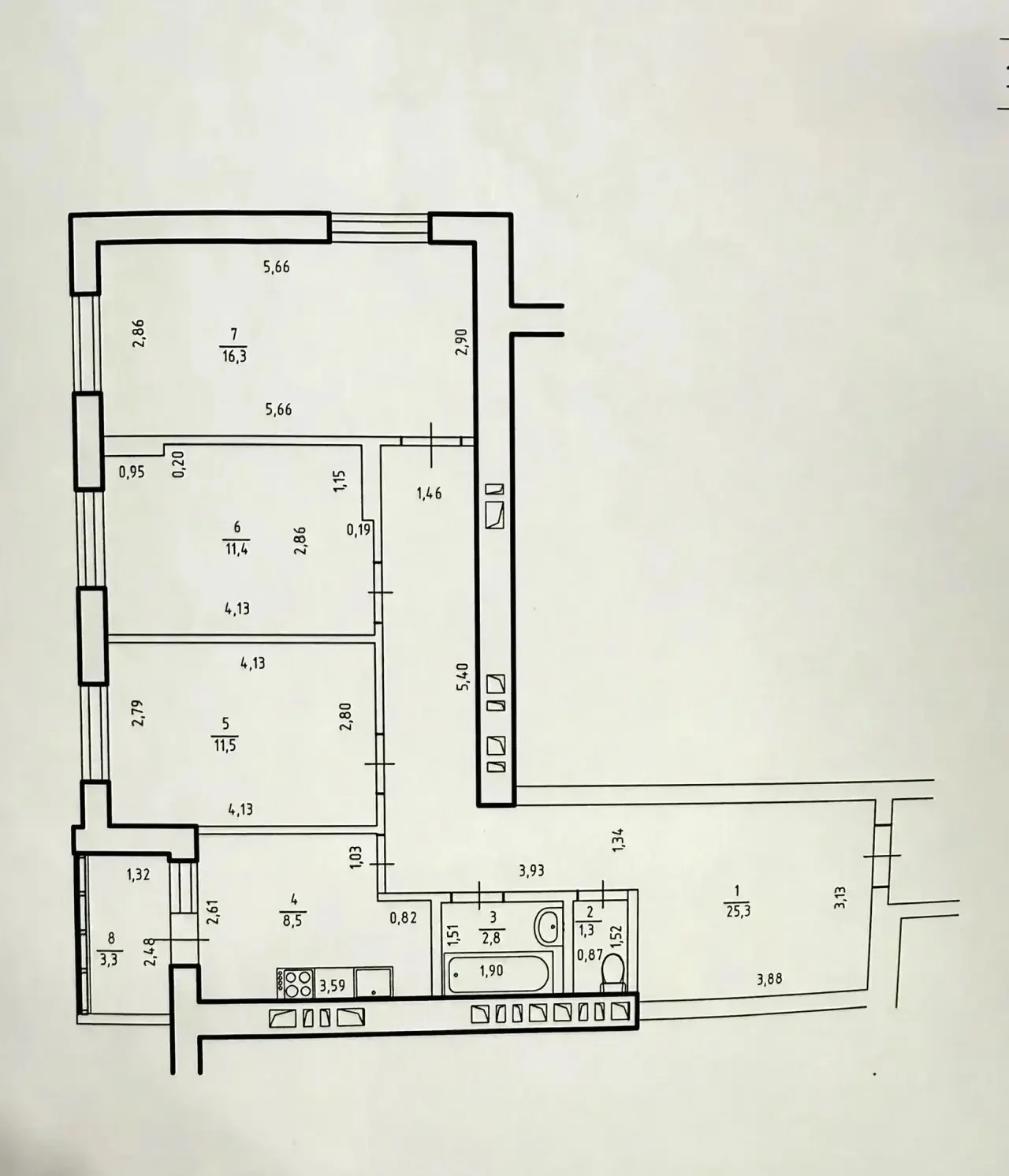 3-х комнатная квартира - миниатюра 4