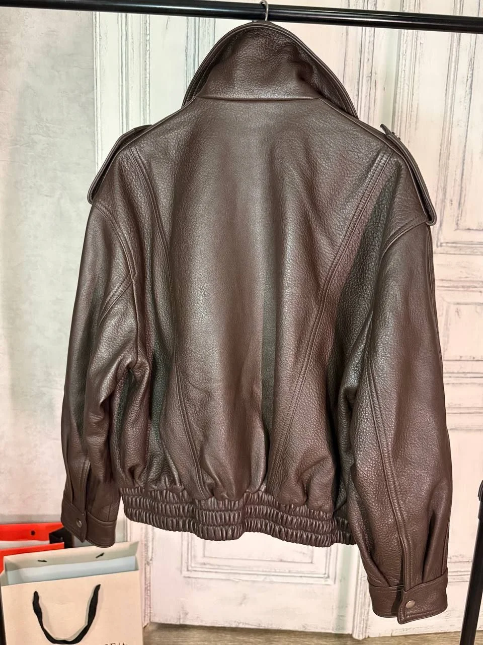 Кожаный бомбер Saint laurent - миниатюра 2