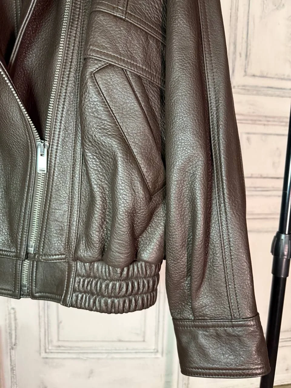 Кожаный бомбер Saint laurent - миниатюра 4