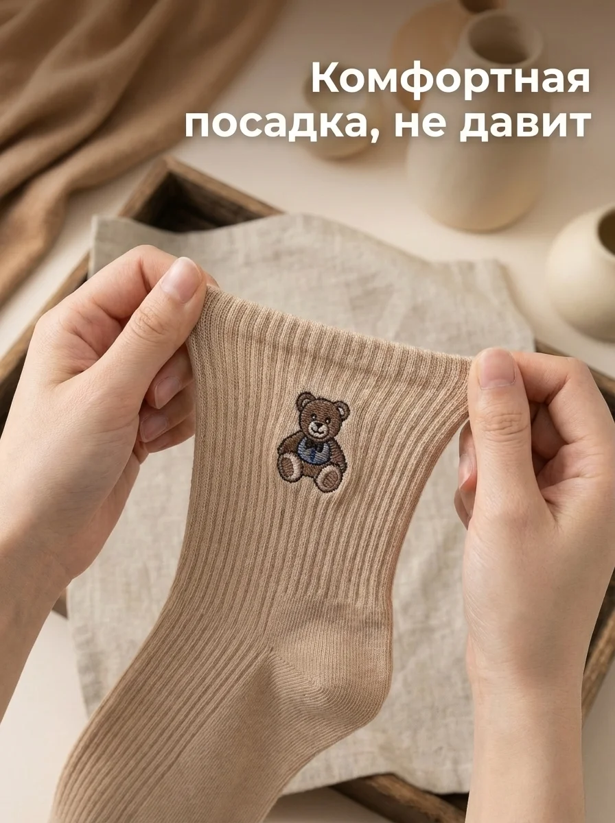 носки женские с принтом - миниатюра 2